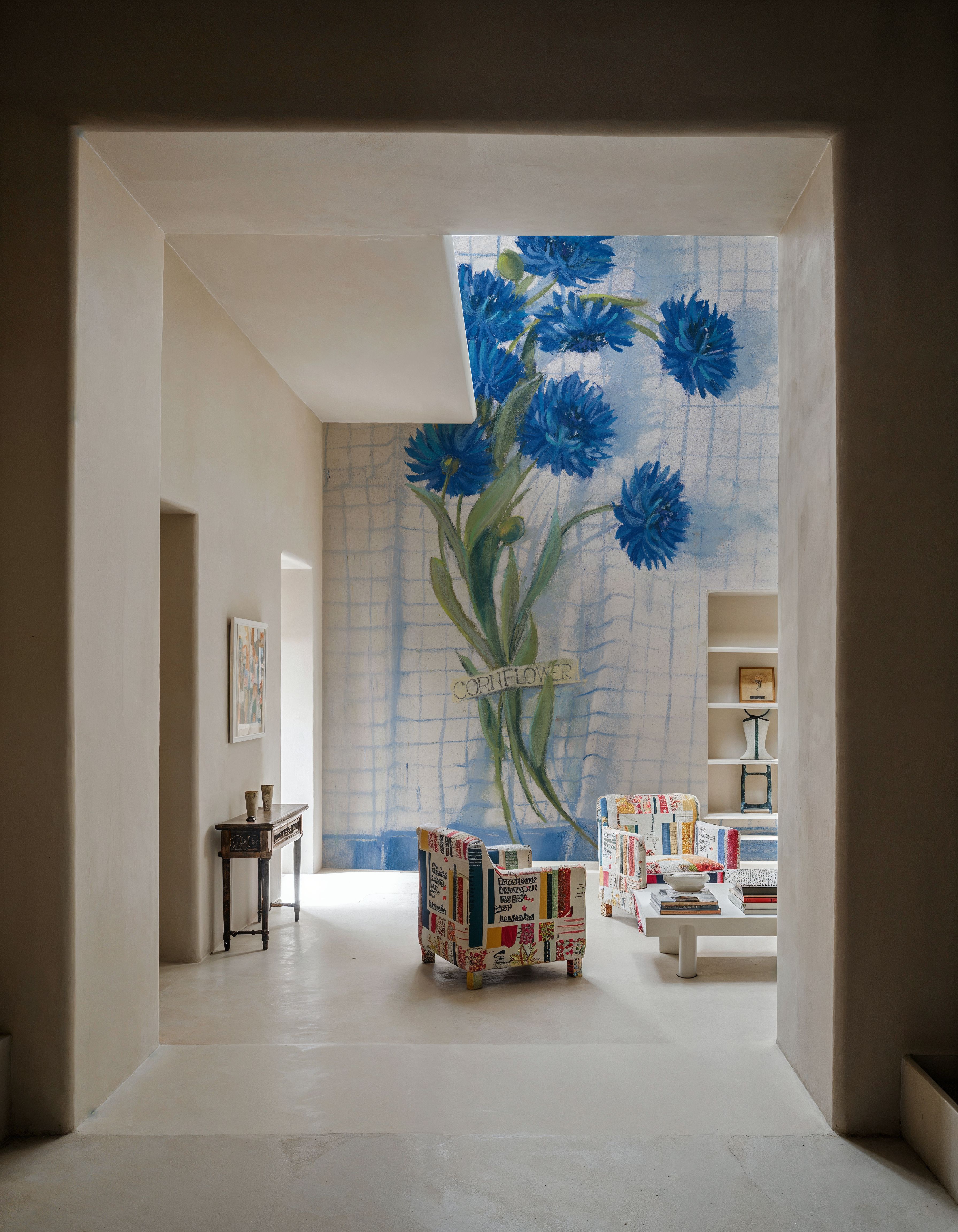 Cornflowers on Linen