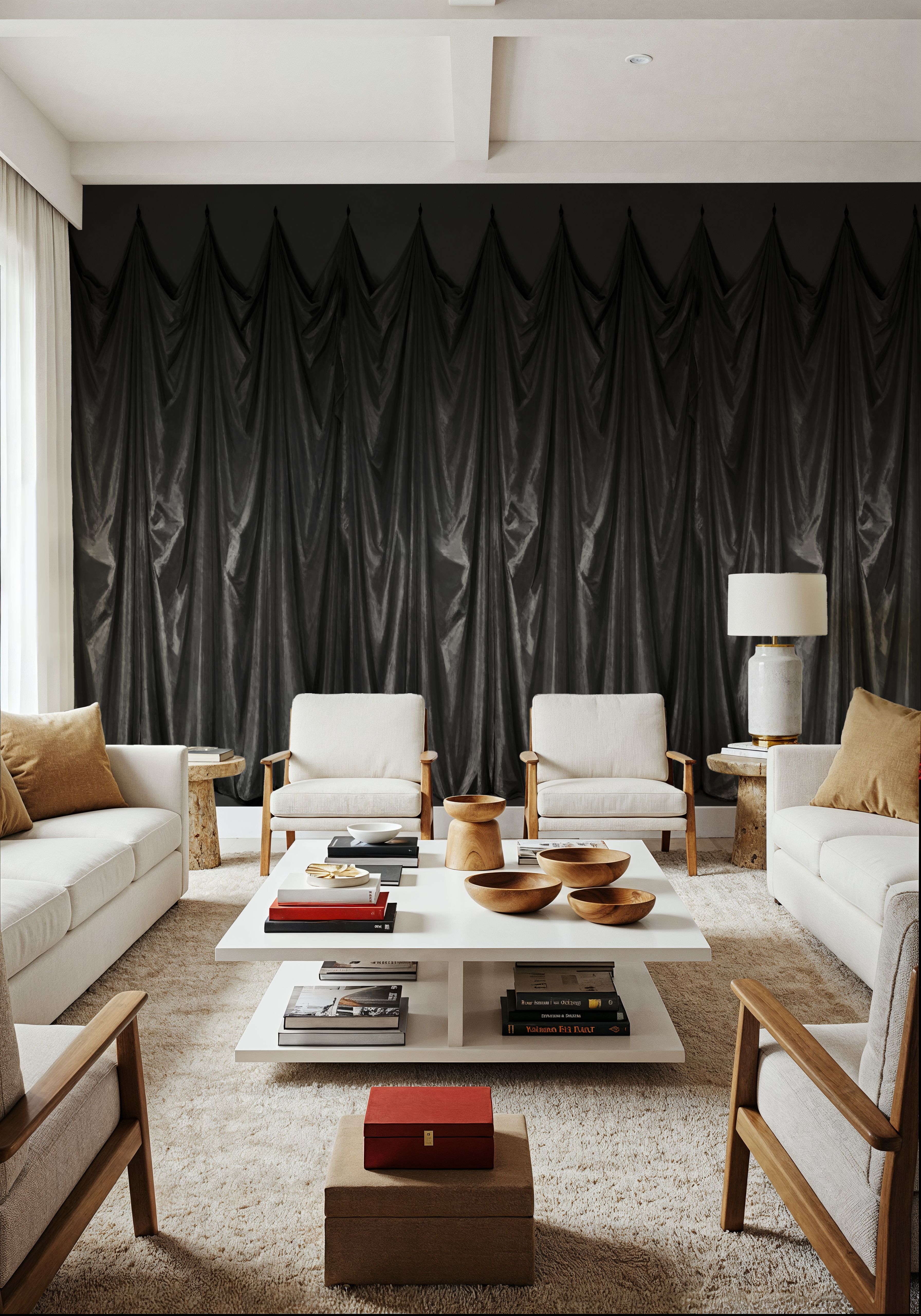 Medici Drapes, Graphite