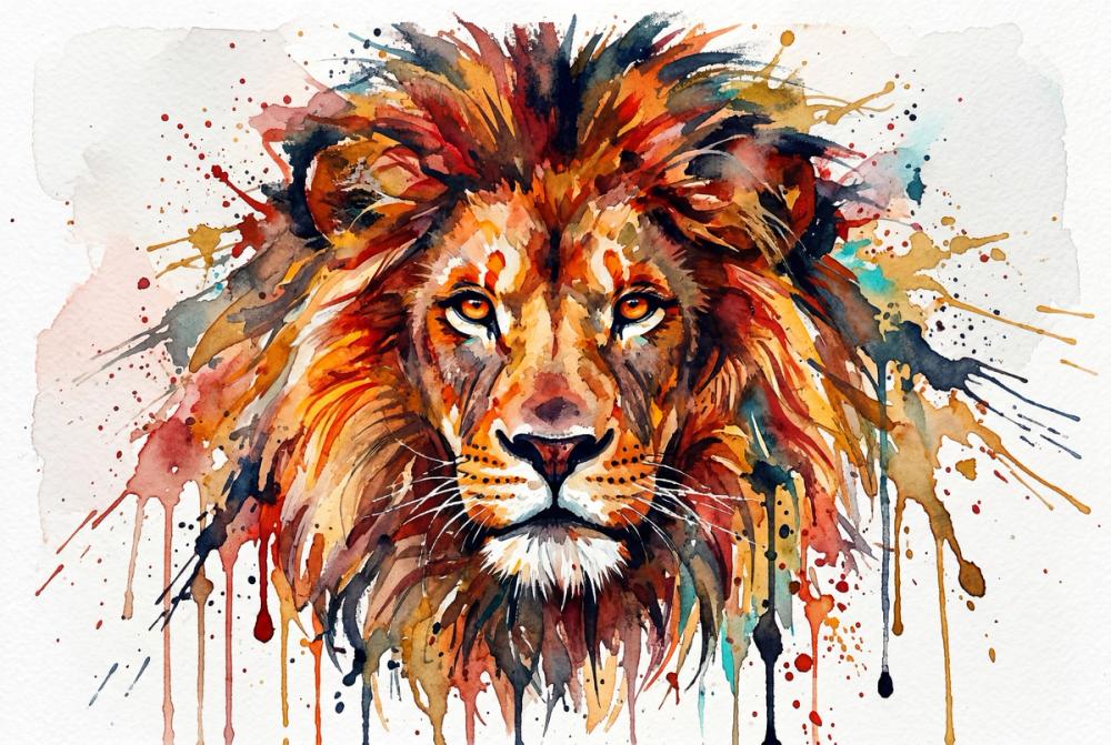 Lion - Watercolor Predators Series