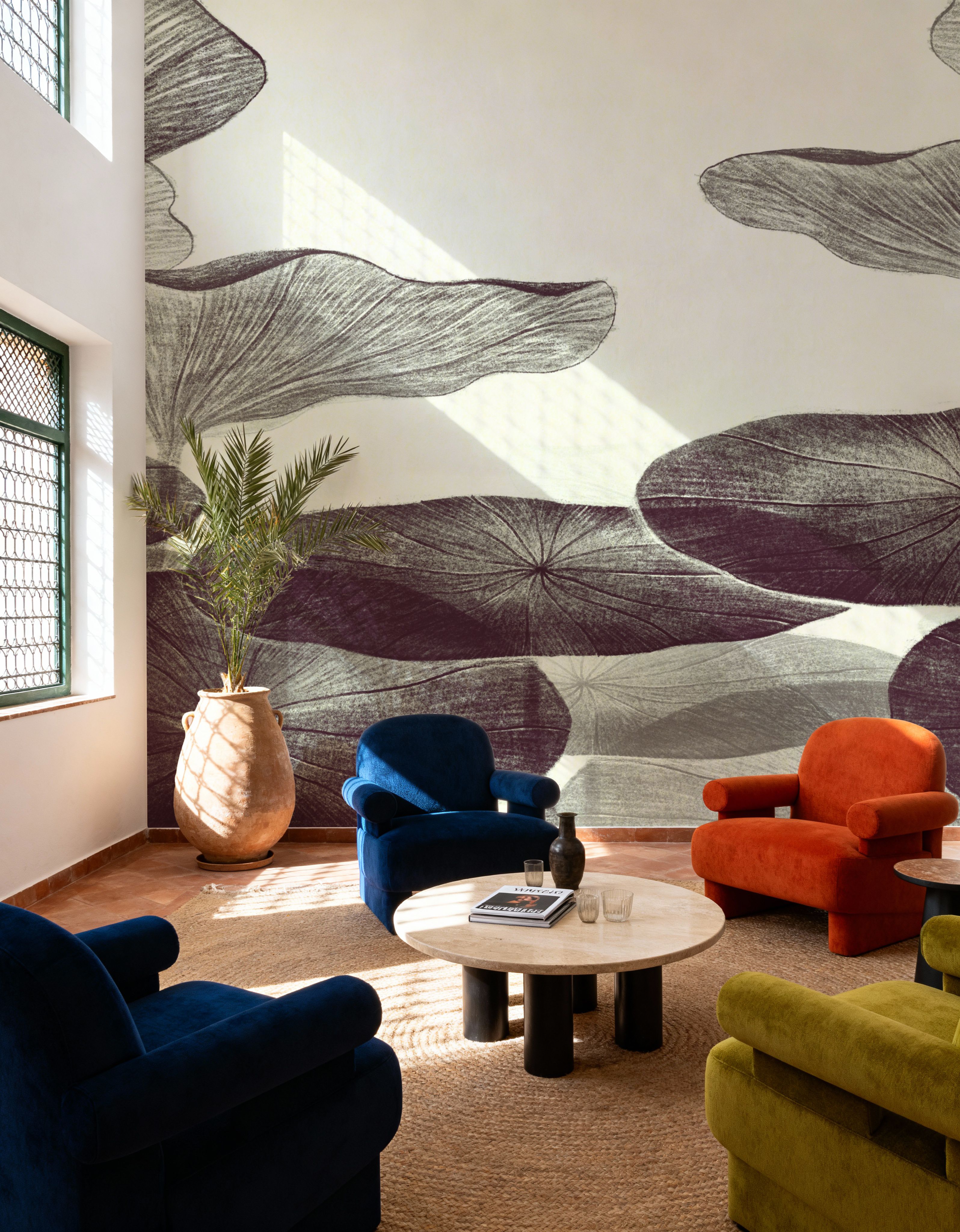 Subtle Water Lily Drawing, Graphite