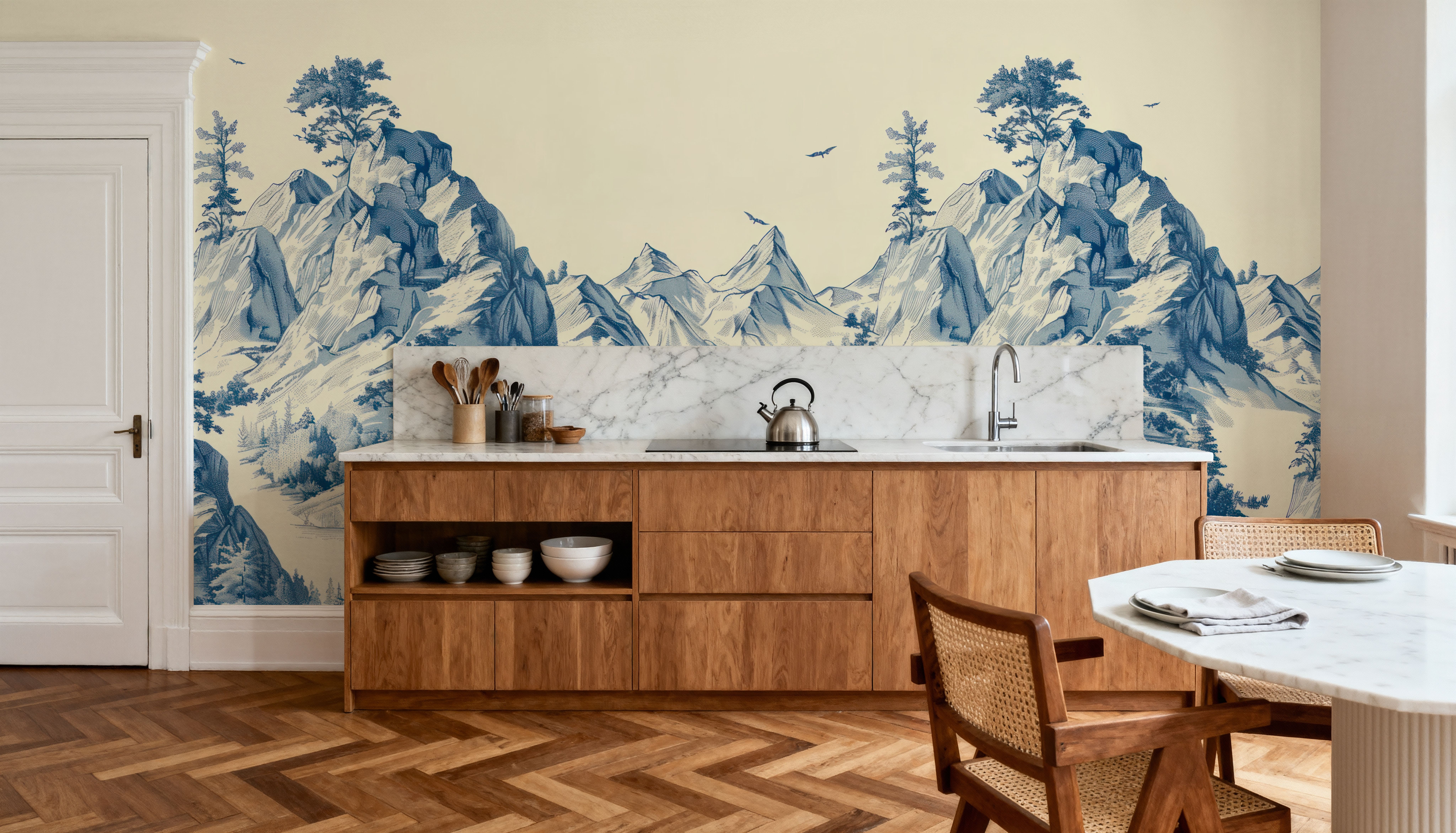 Toile Hills, Porcelain Blue