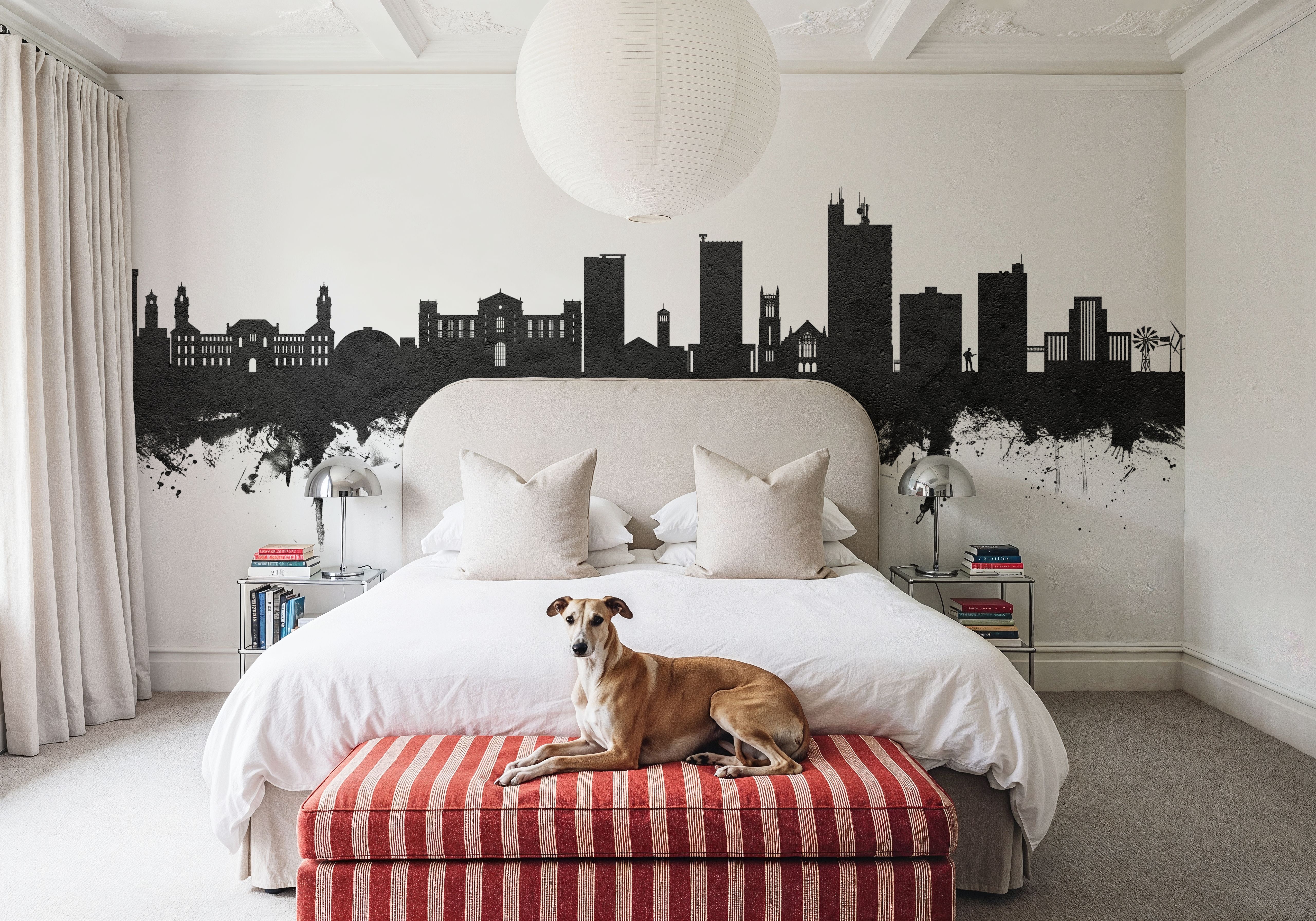 Lubbock Texas Skyline Black & White