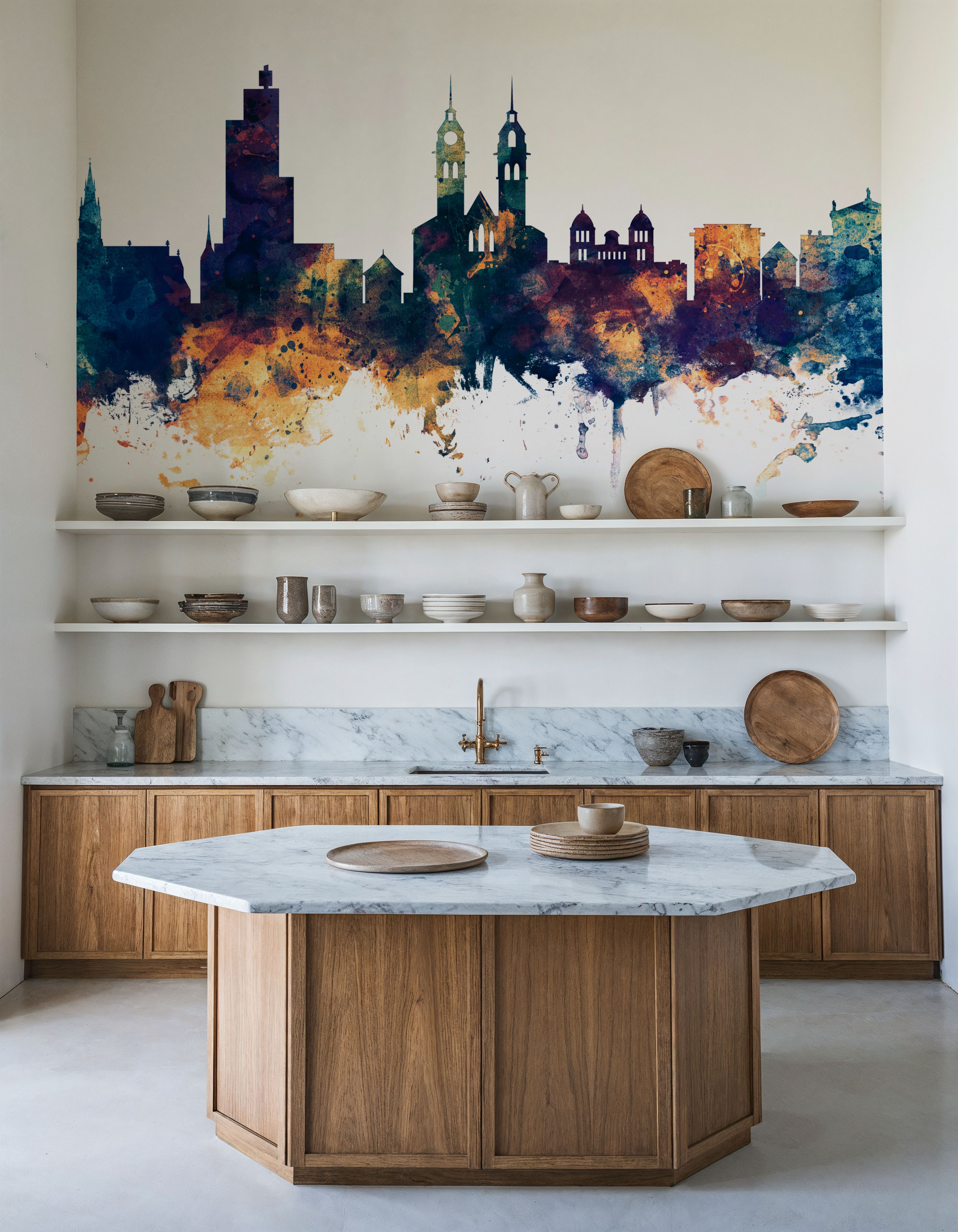 Wintherthur Switzerland Skyline Blue & Bronze