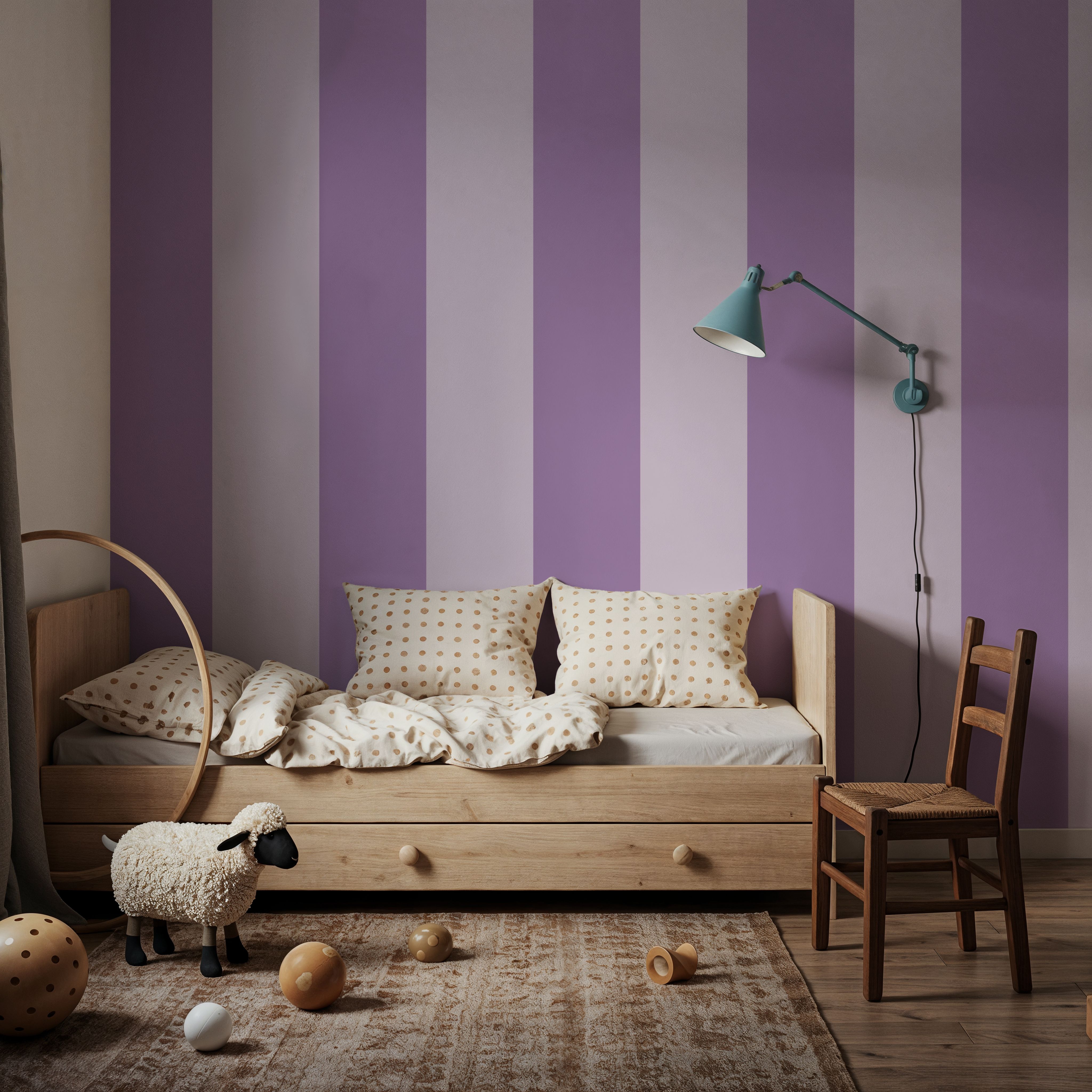 Circus Stripes, Purple on Purple