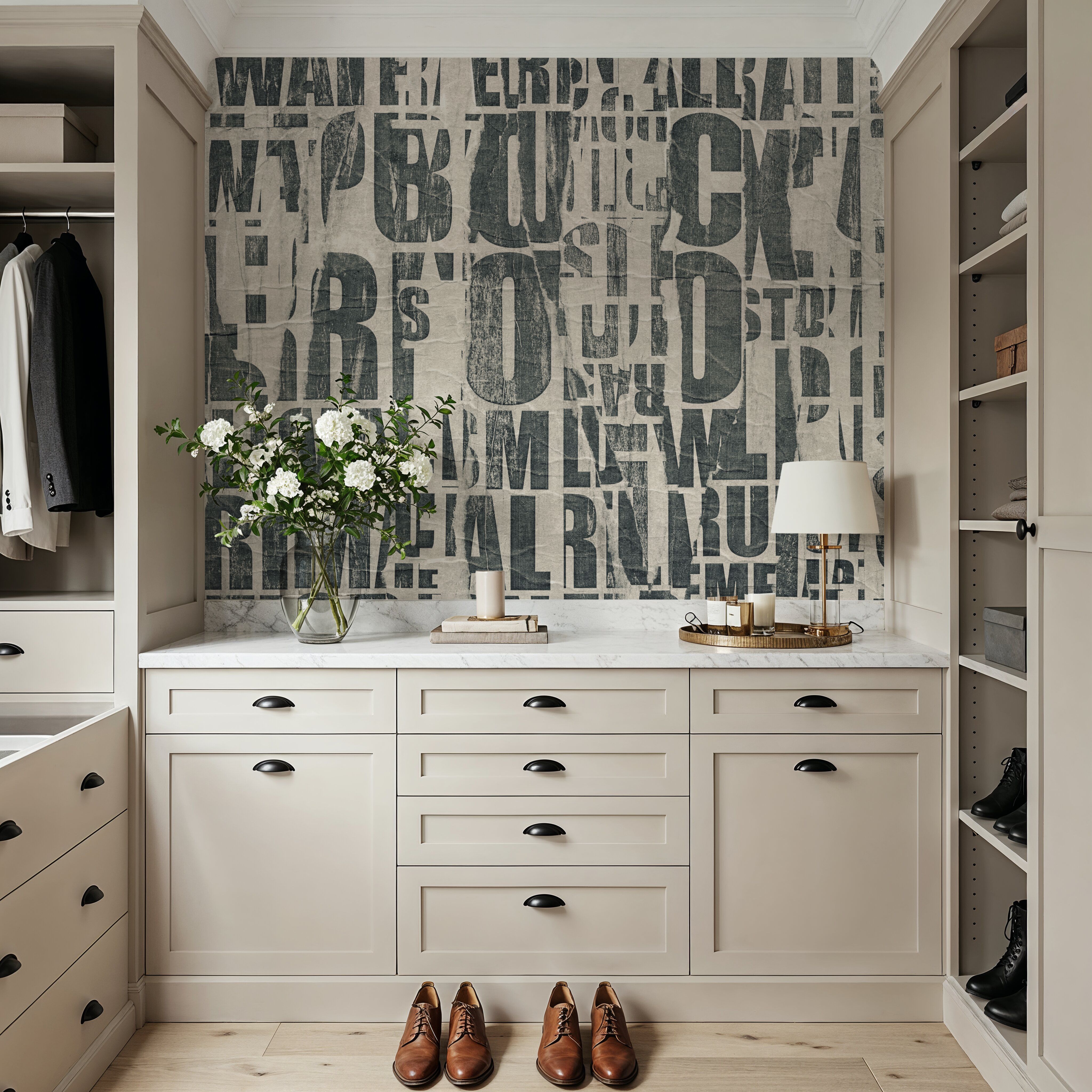 Letterpress Vintage Newspaper Collage