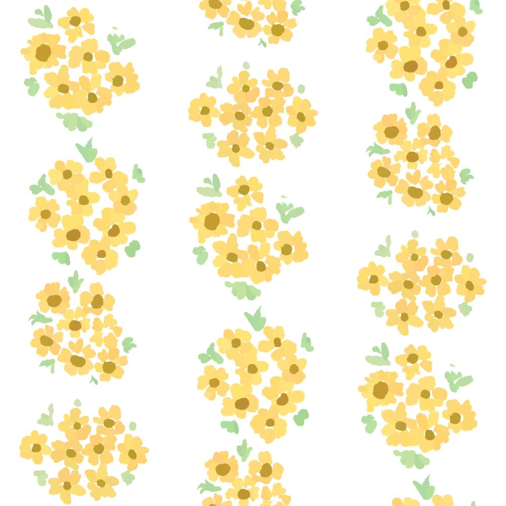 Ditsy Floral Clusters, White