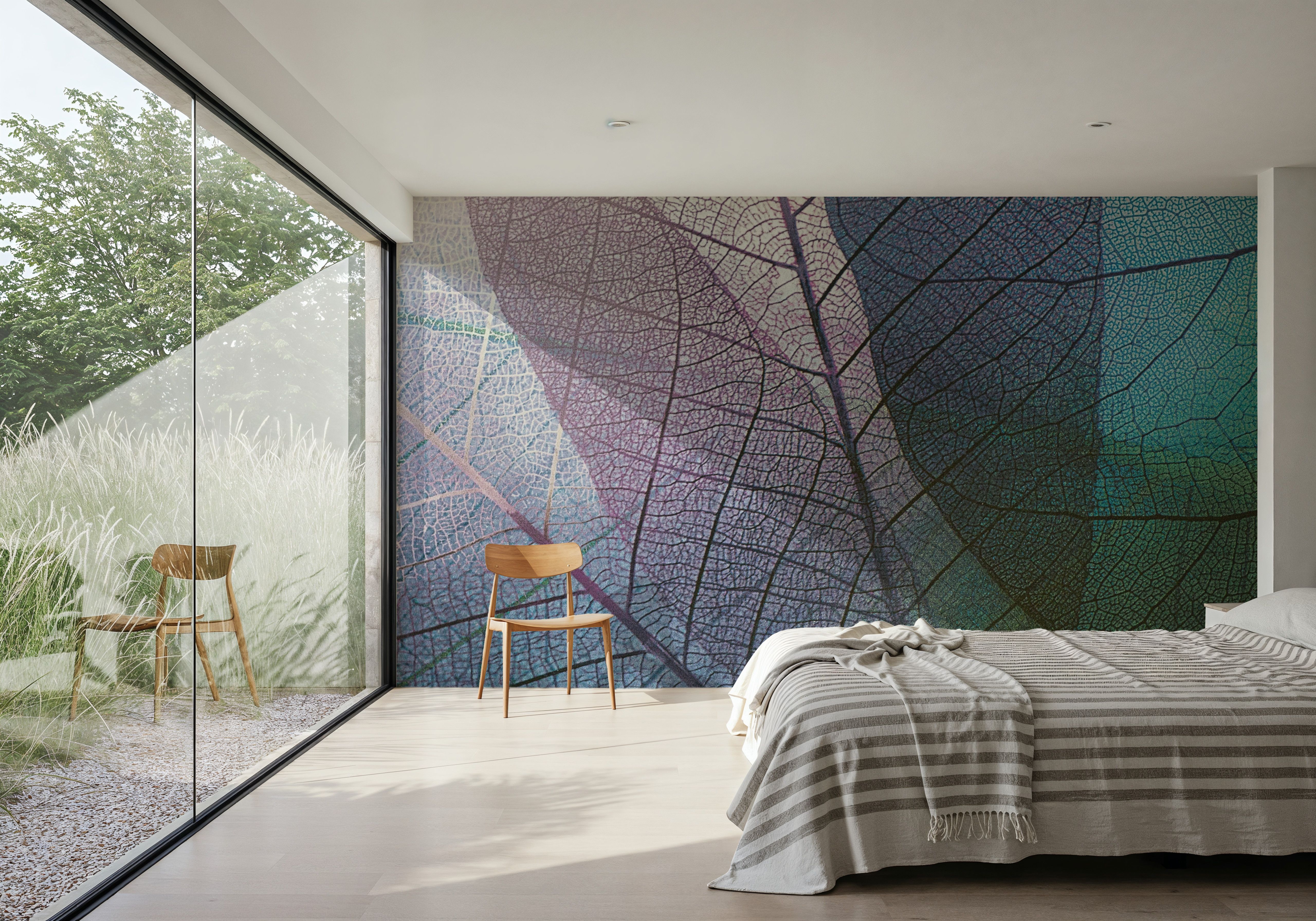 Pastel Leaves, Wallpaper