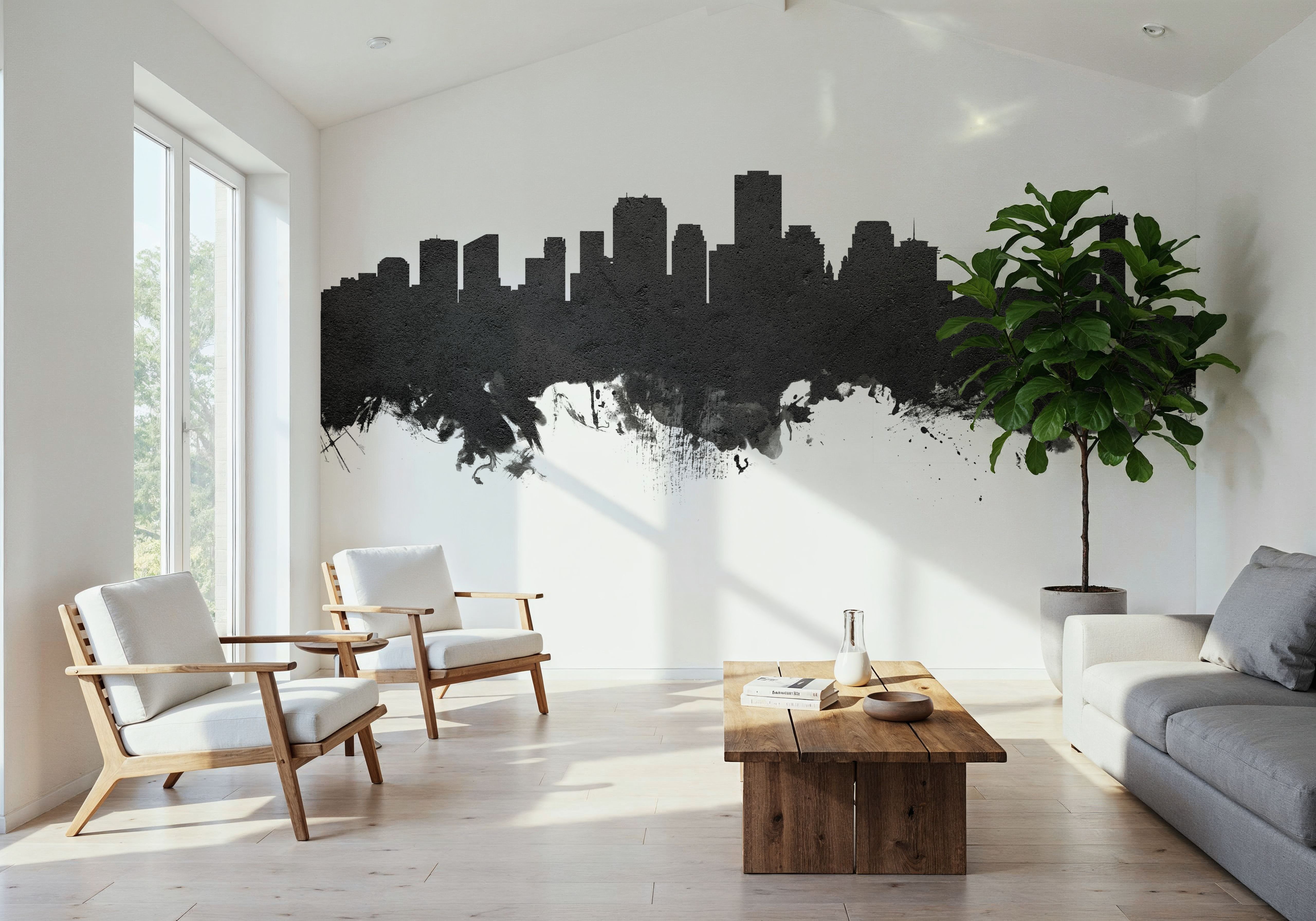 New Orleans Louisiana Skyline Black & White, Wallpaper