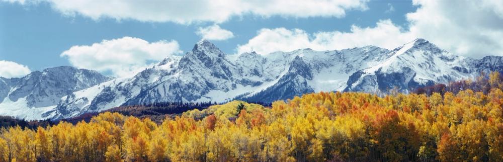 Misty Autumn Peaks Blue