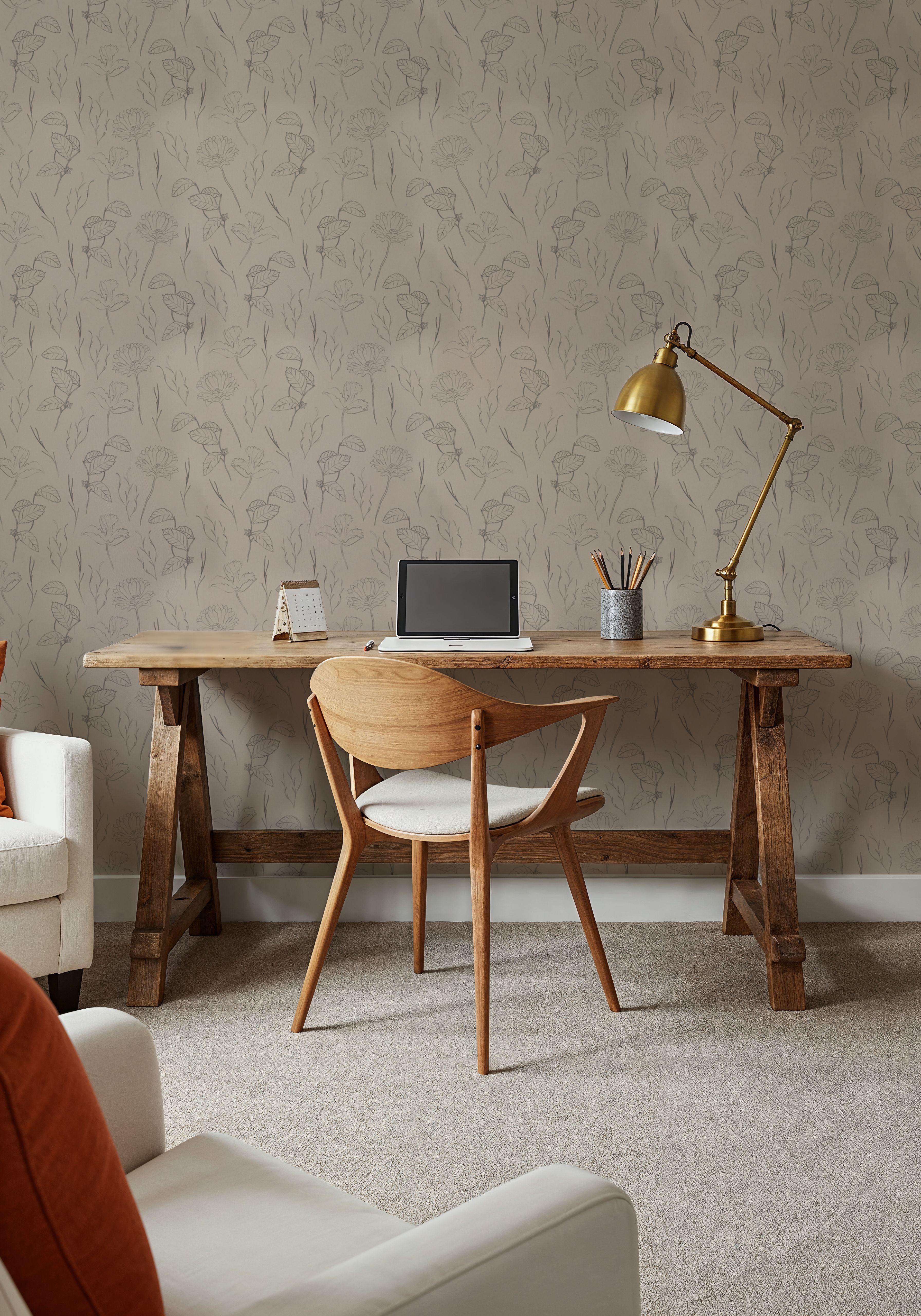 Botanical Study Beige