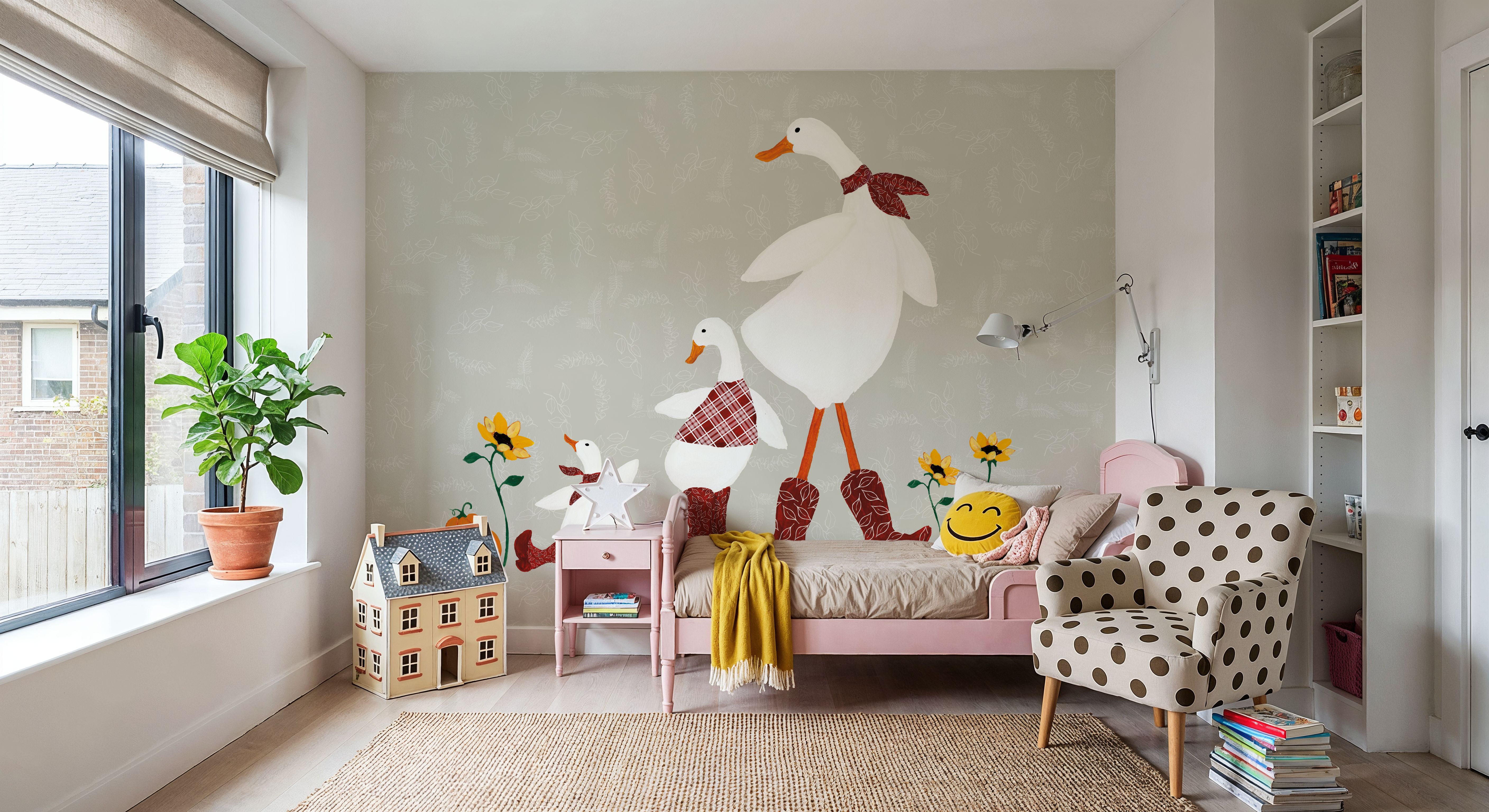 Ducks in the Pumpkin Patch IX, Behang