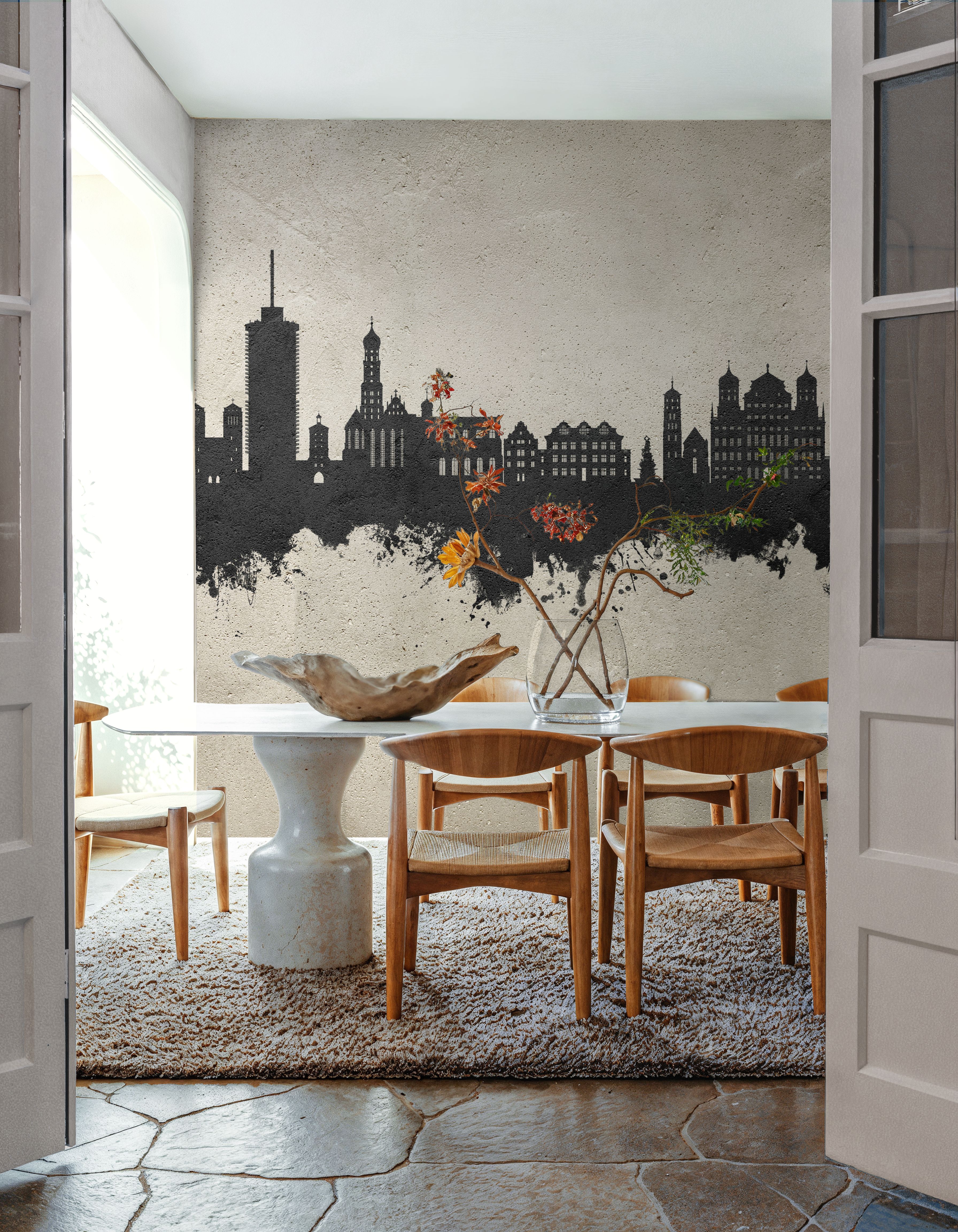 Augsburg Germany Skyline Concrete