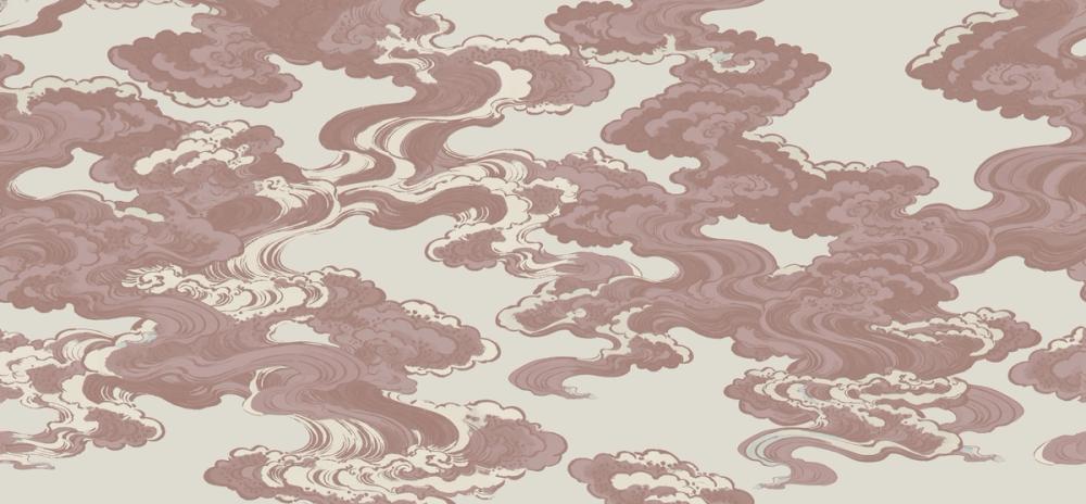 Ukiyo-e Clouds, Dusty Rose