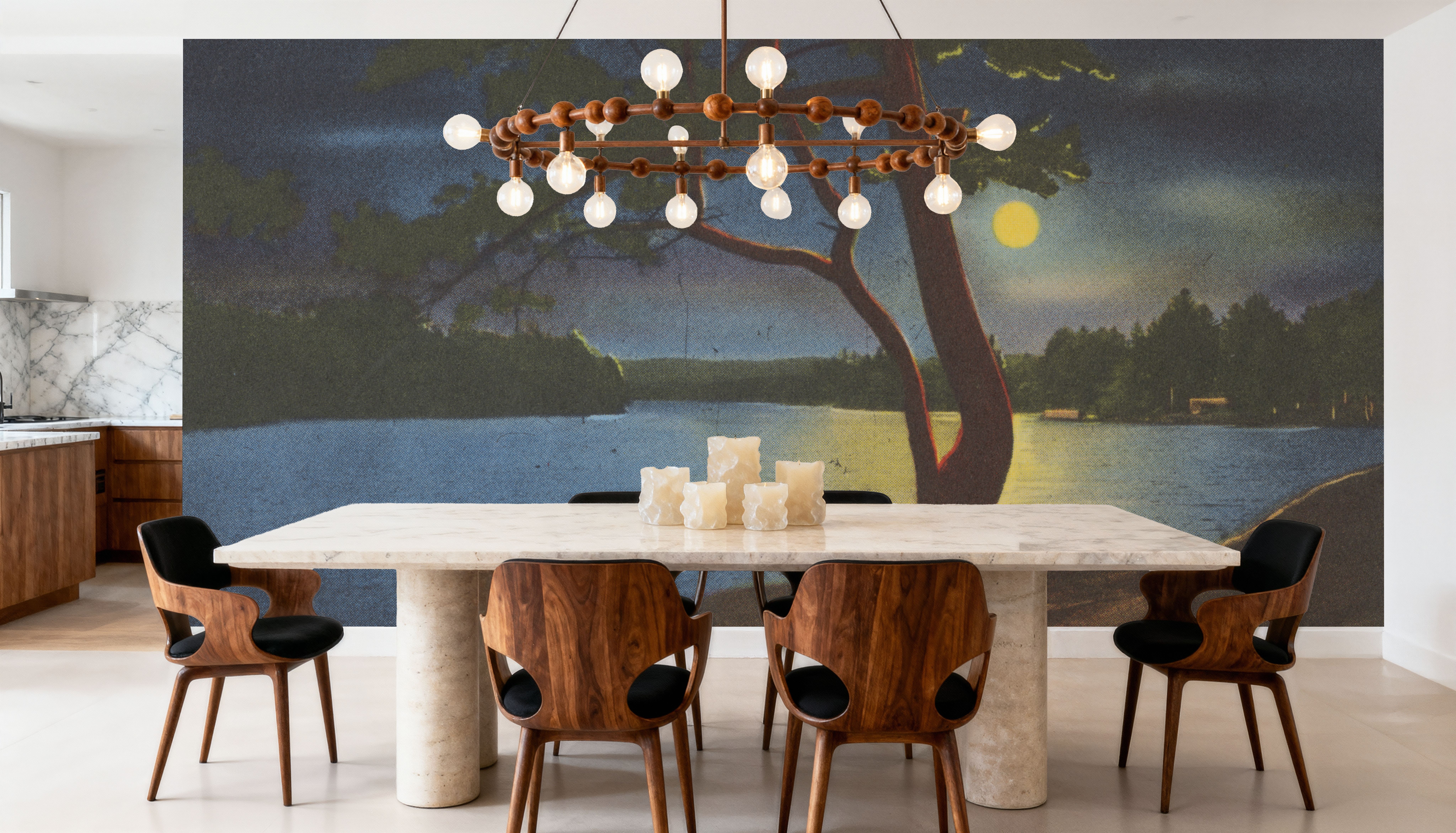 Moonshadow - Screenprint Postcard, Wallpaper