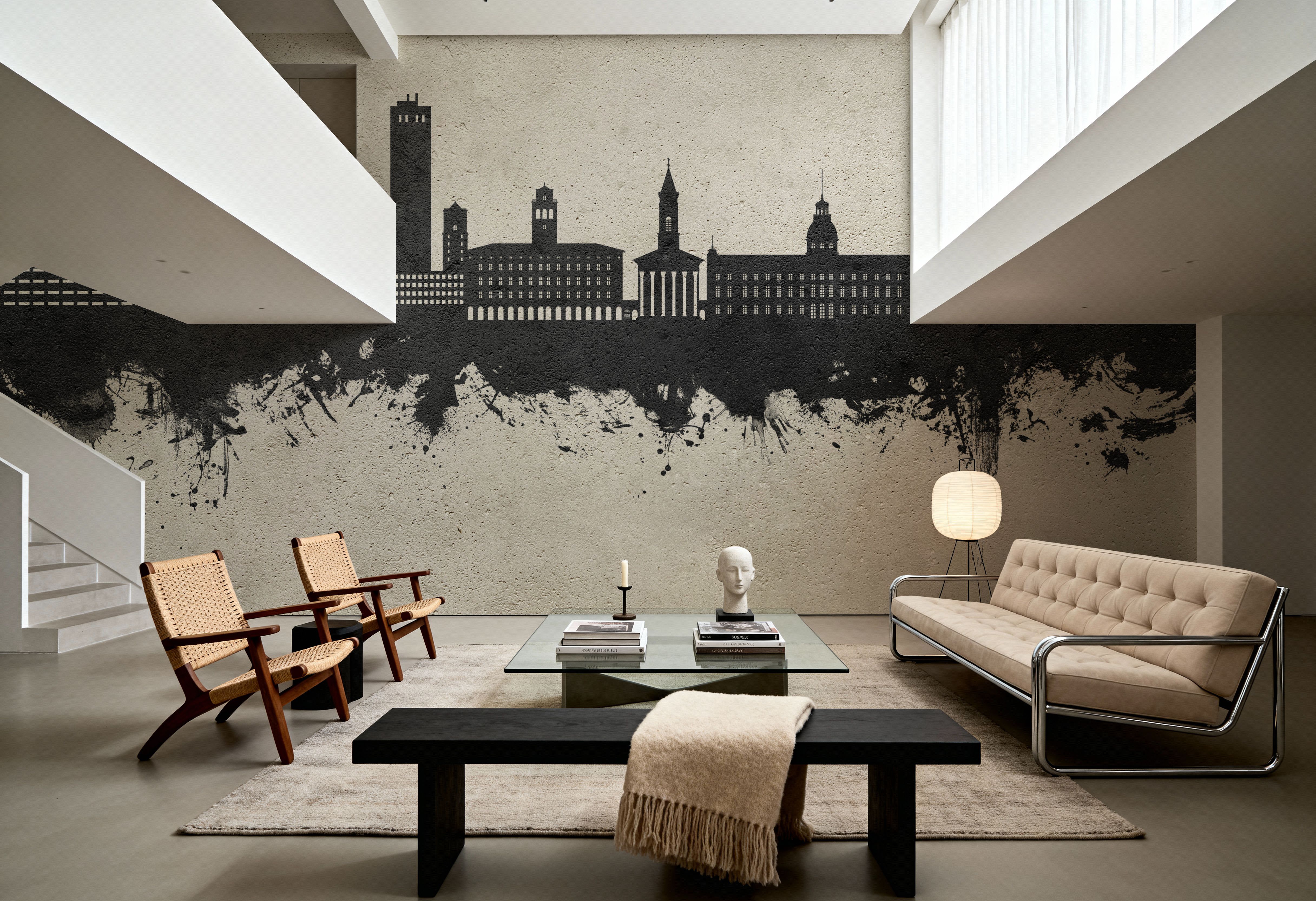 Karlsruhe Germany Skyline Concrete, Tapeten