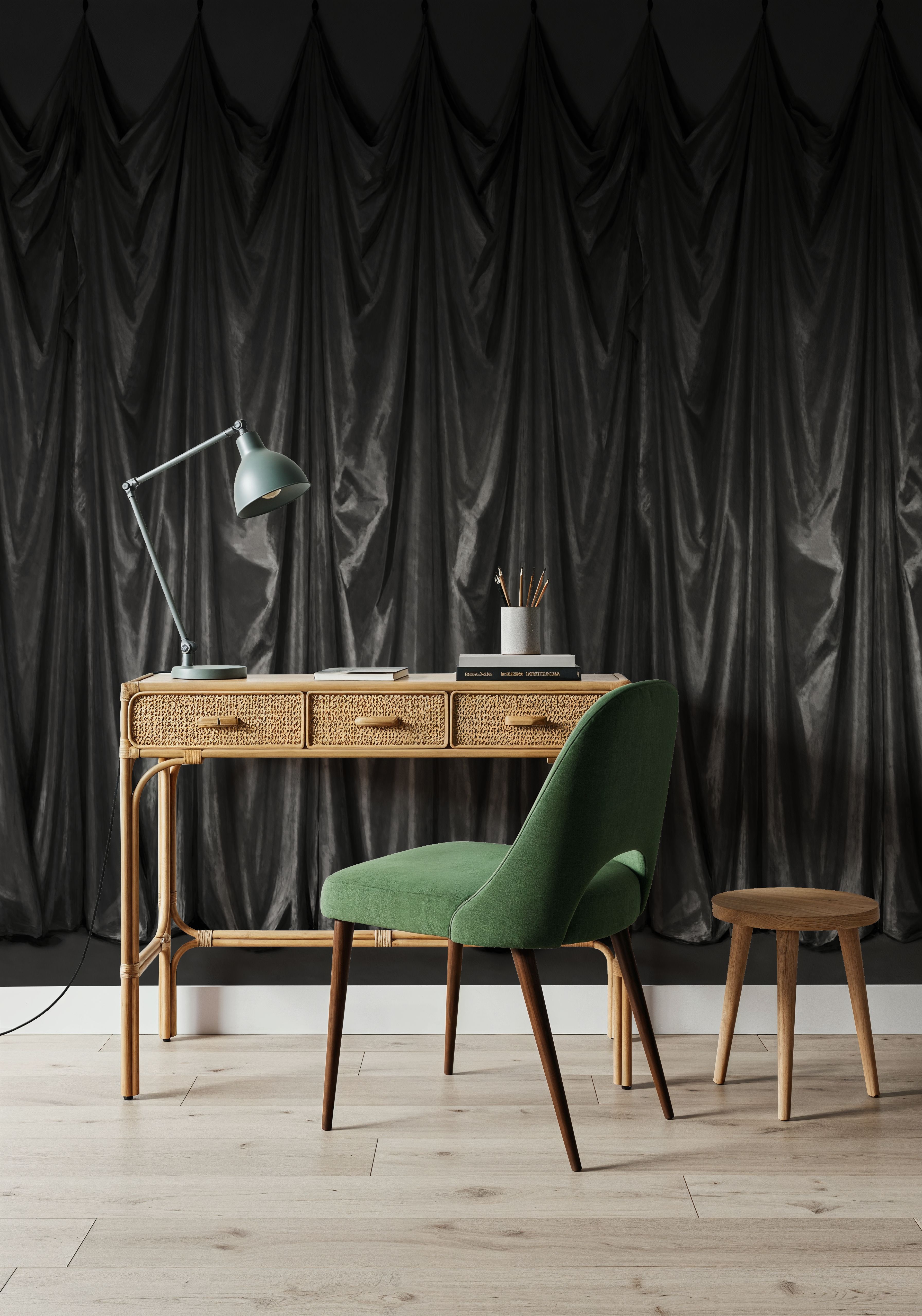 Medici Drapes, Graphite