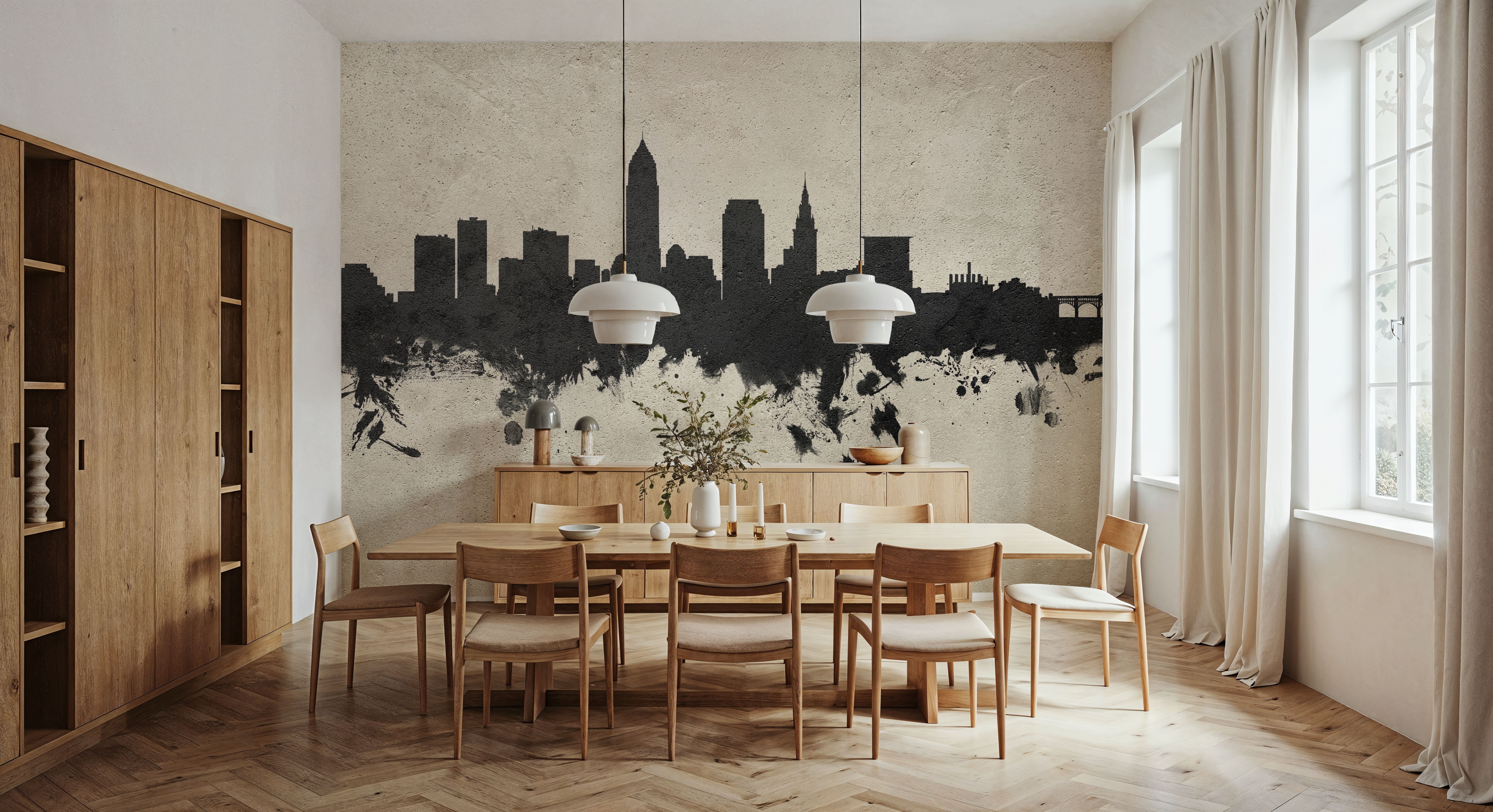 Cleveland Ohio Skyline Concrete