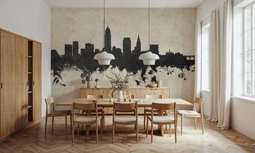 Cleveland Ohio Skyline Concrete