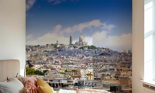 Paris Skyline and Sacre Coeur Basilique
