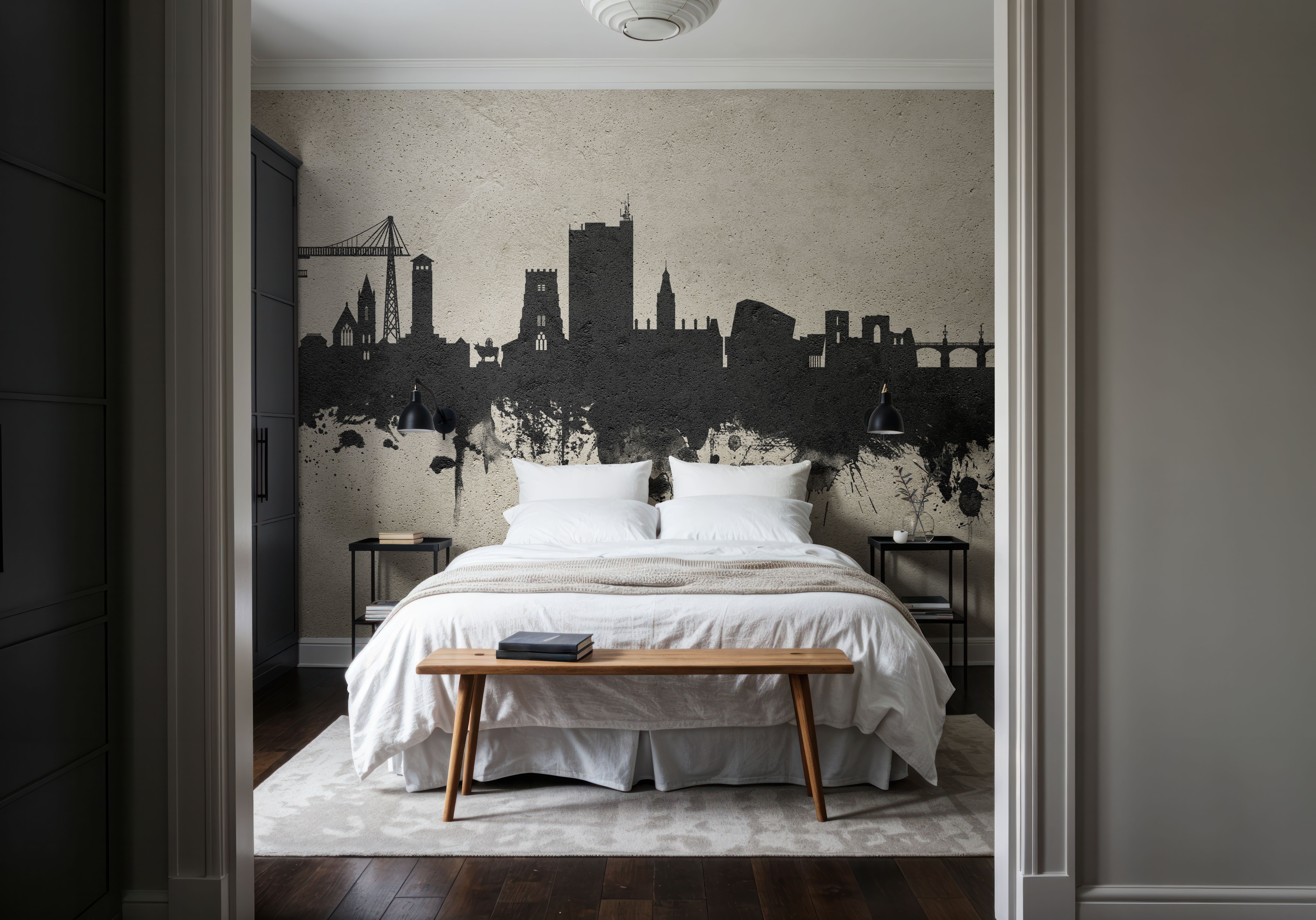 Newport Wales Skyline Concrete, Wallpaper