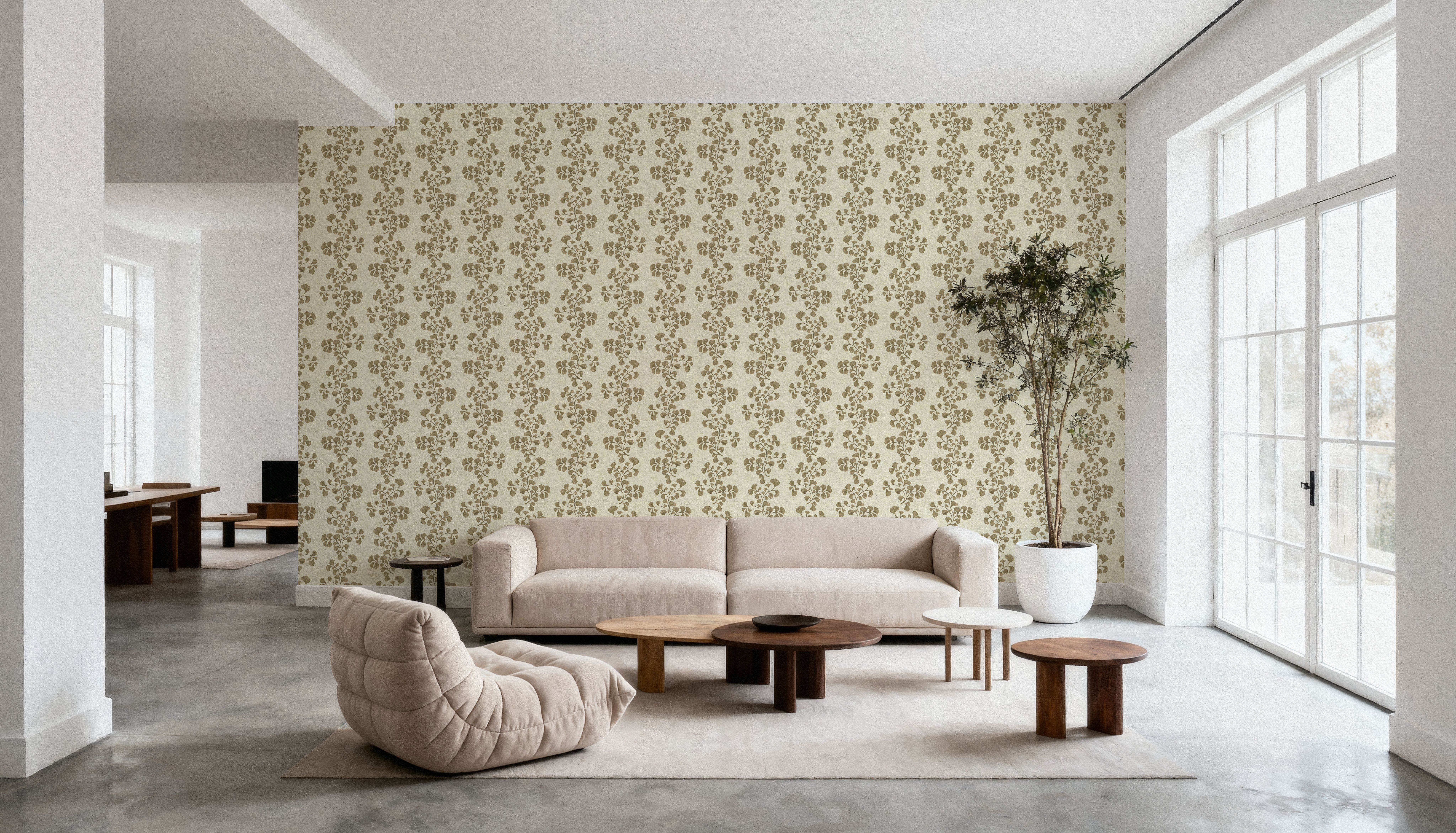 Fern Stripes, Beige