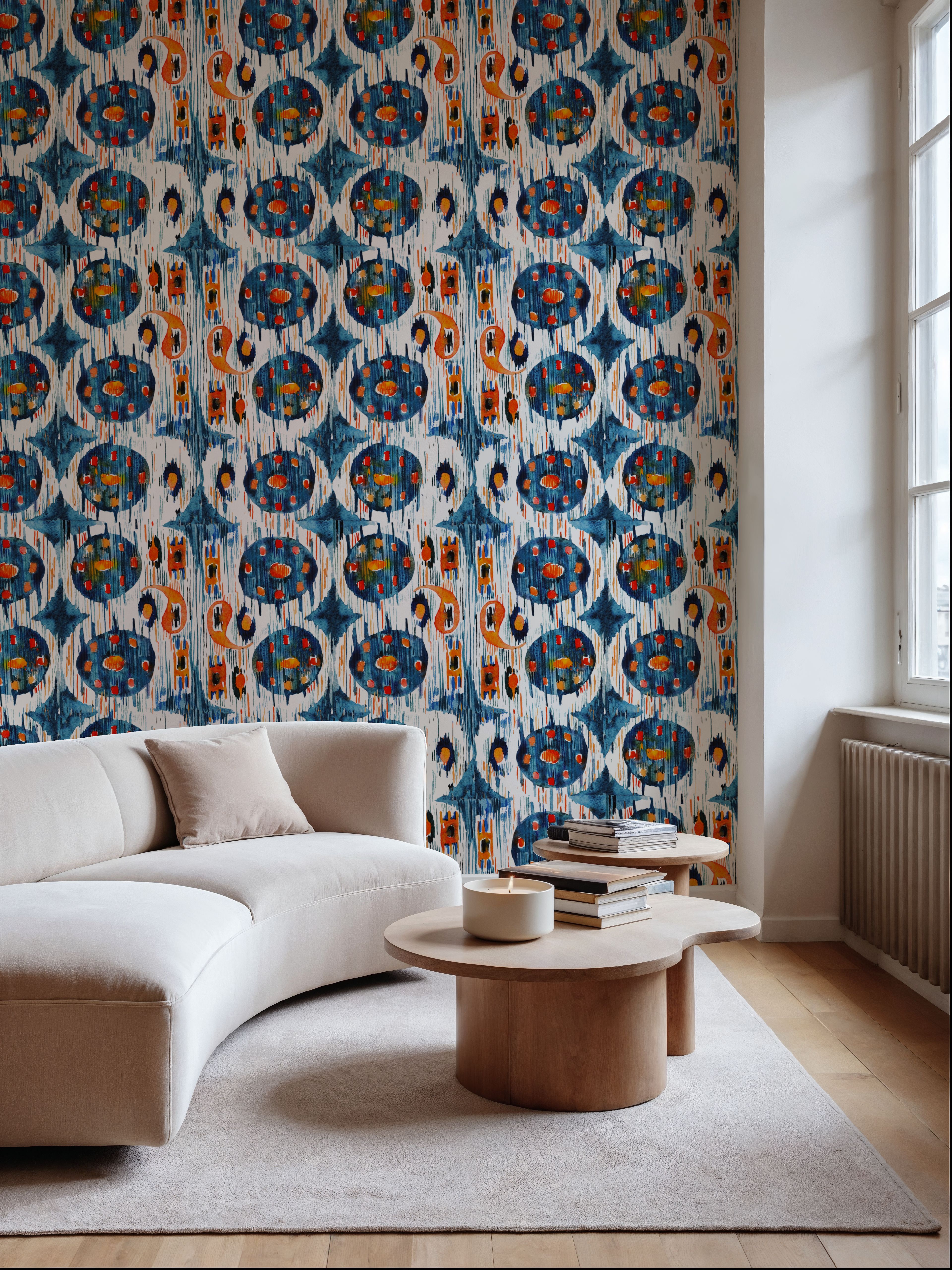 Blue Circle Ikat