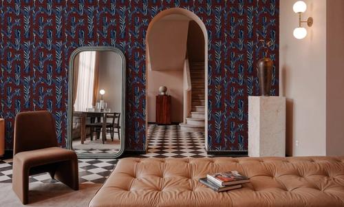 Samarkand Ferns, Brick Red