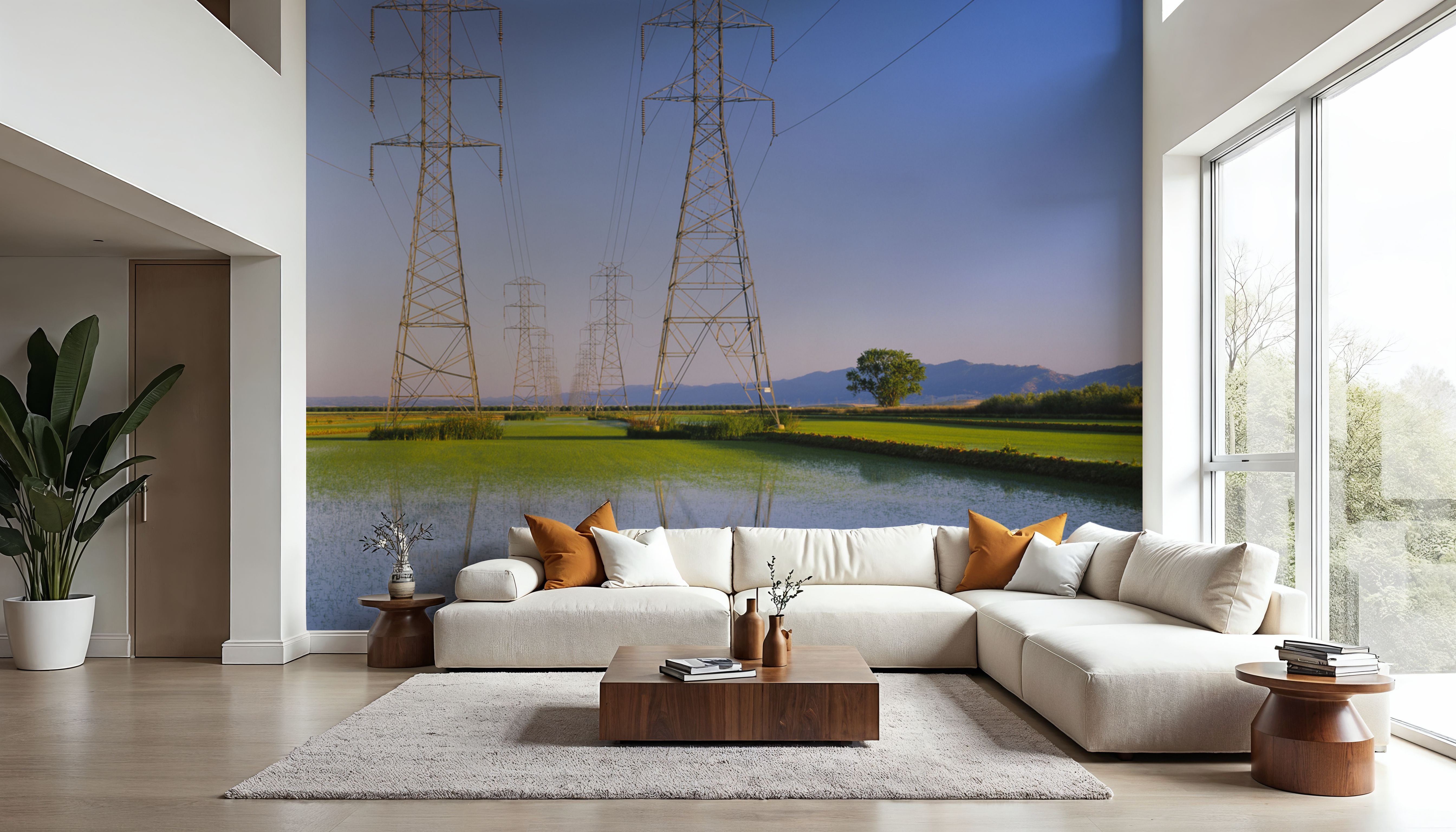 Rural Power Lines, Wallpaper