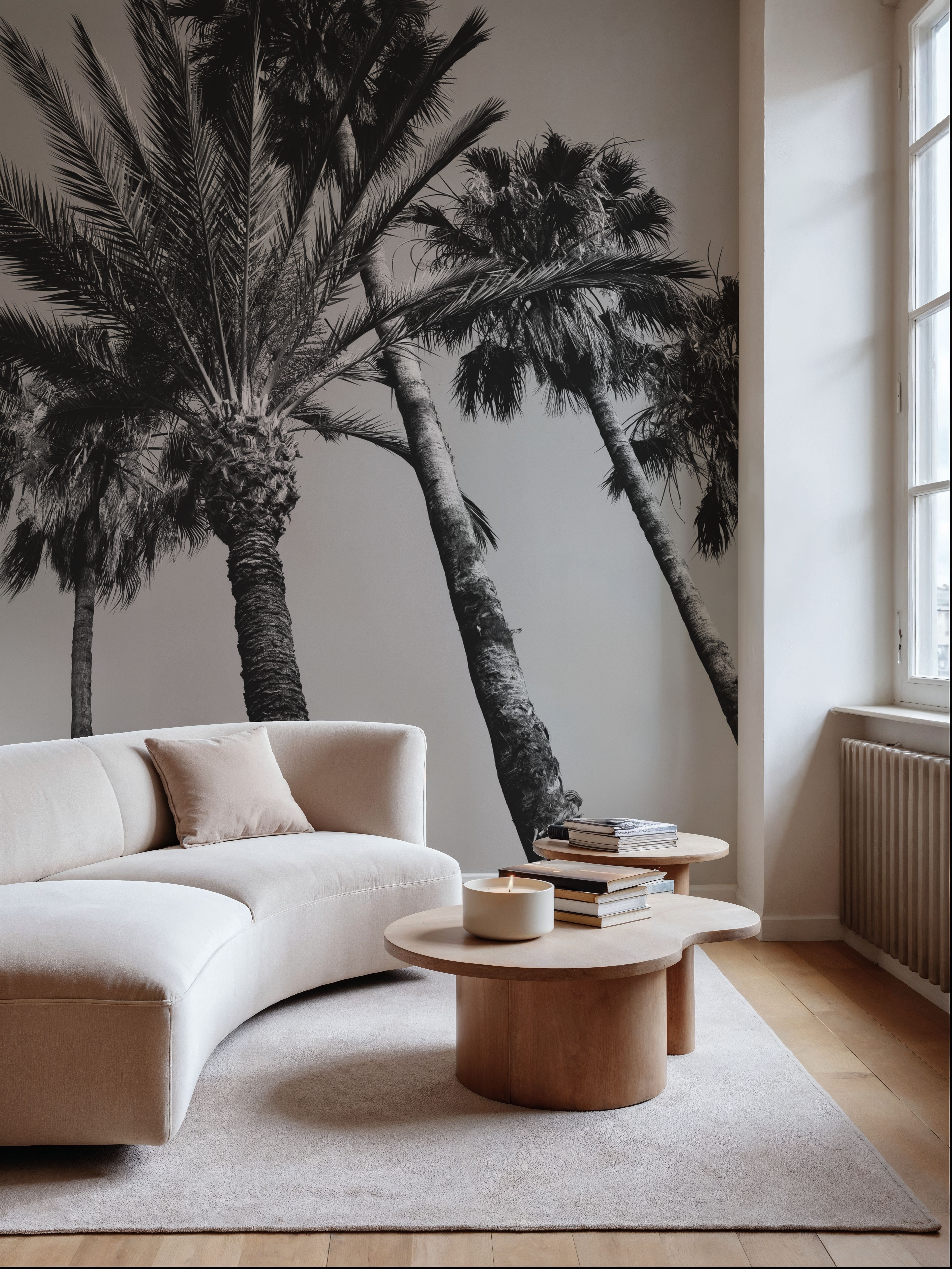 Pink Palms II BW