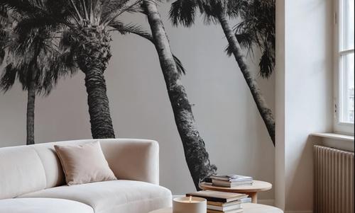 Pink Palms II BW