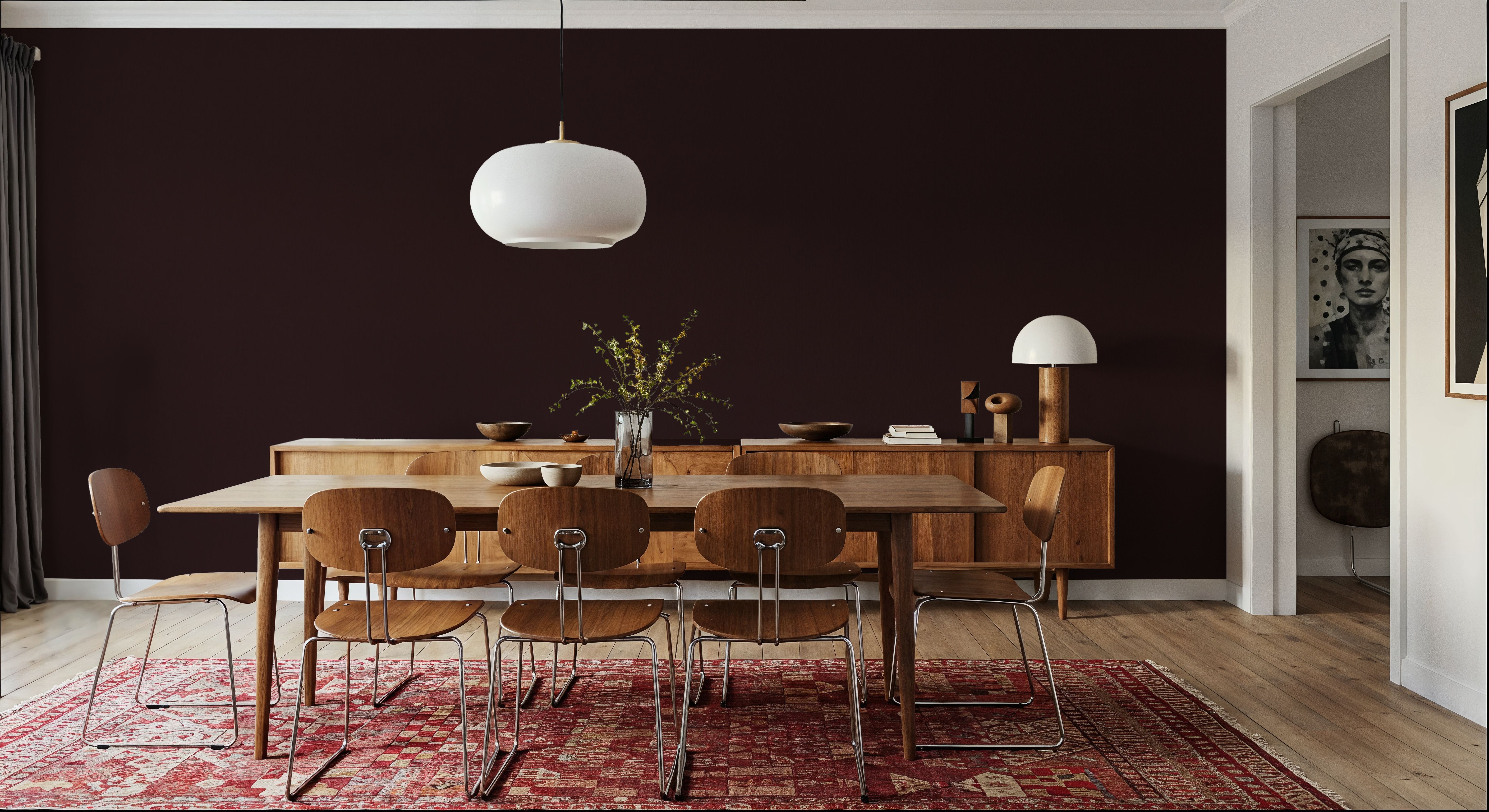 Linen Mist Murky Collection, Burgundy