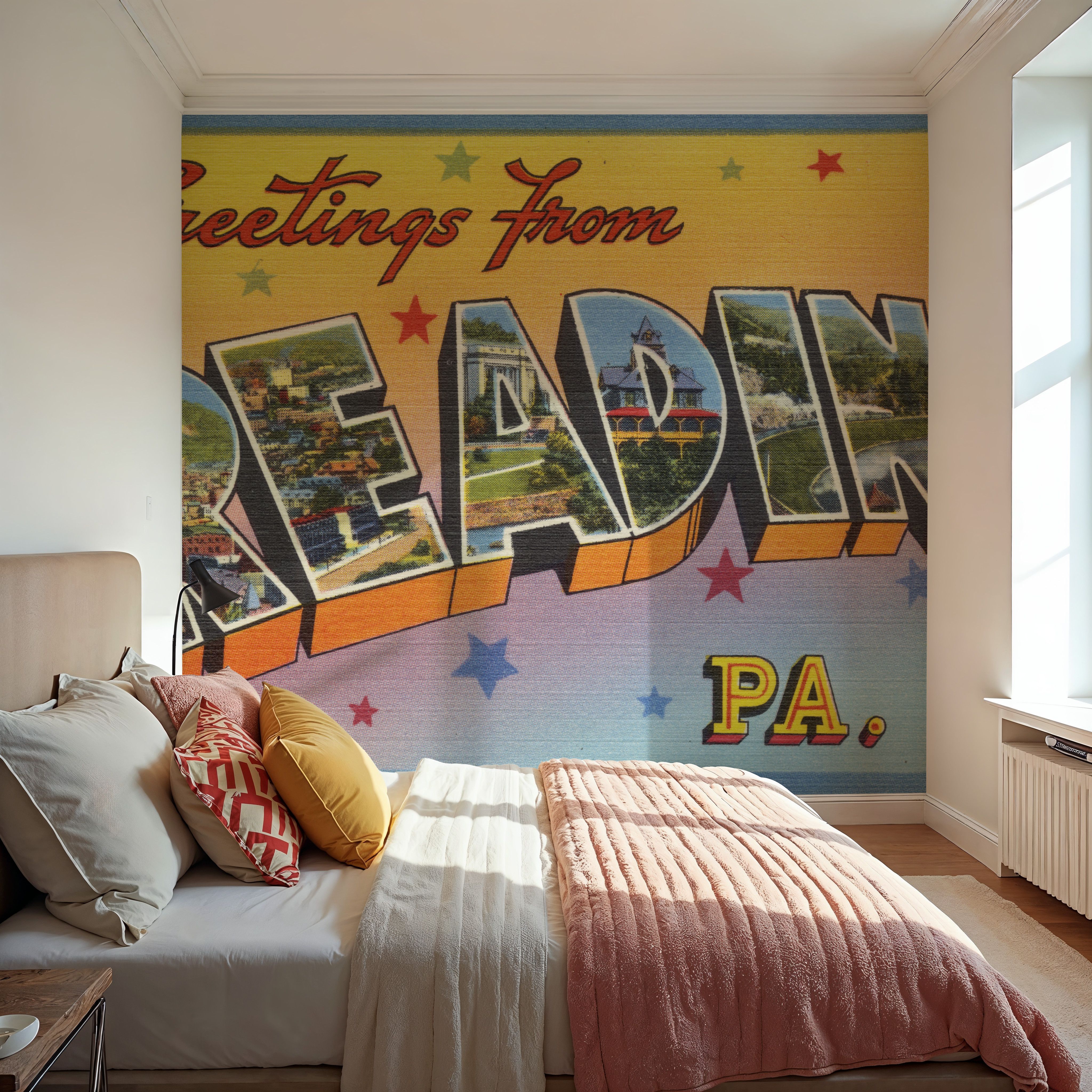 Greetings from Reading - Screenprint Postcard