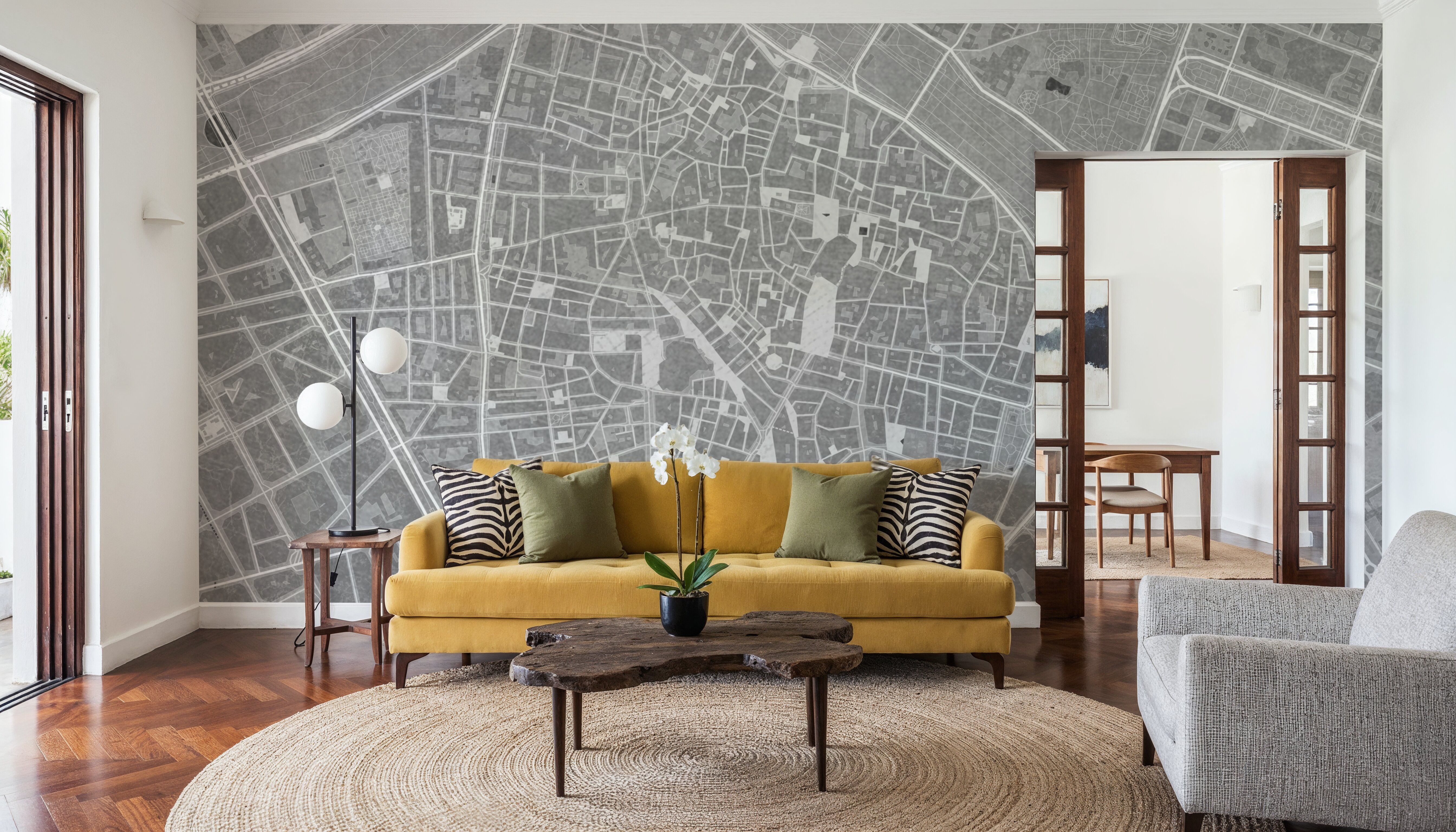 Valencia City Grey, Behang