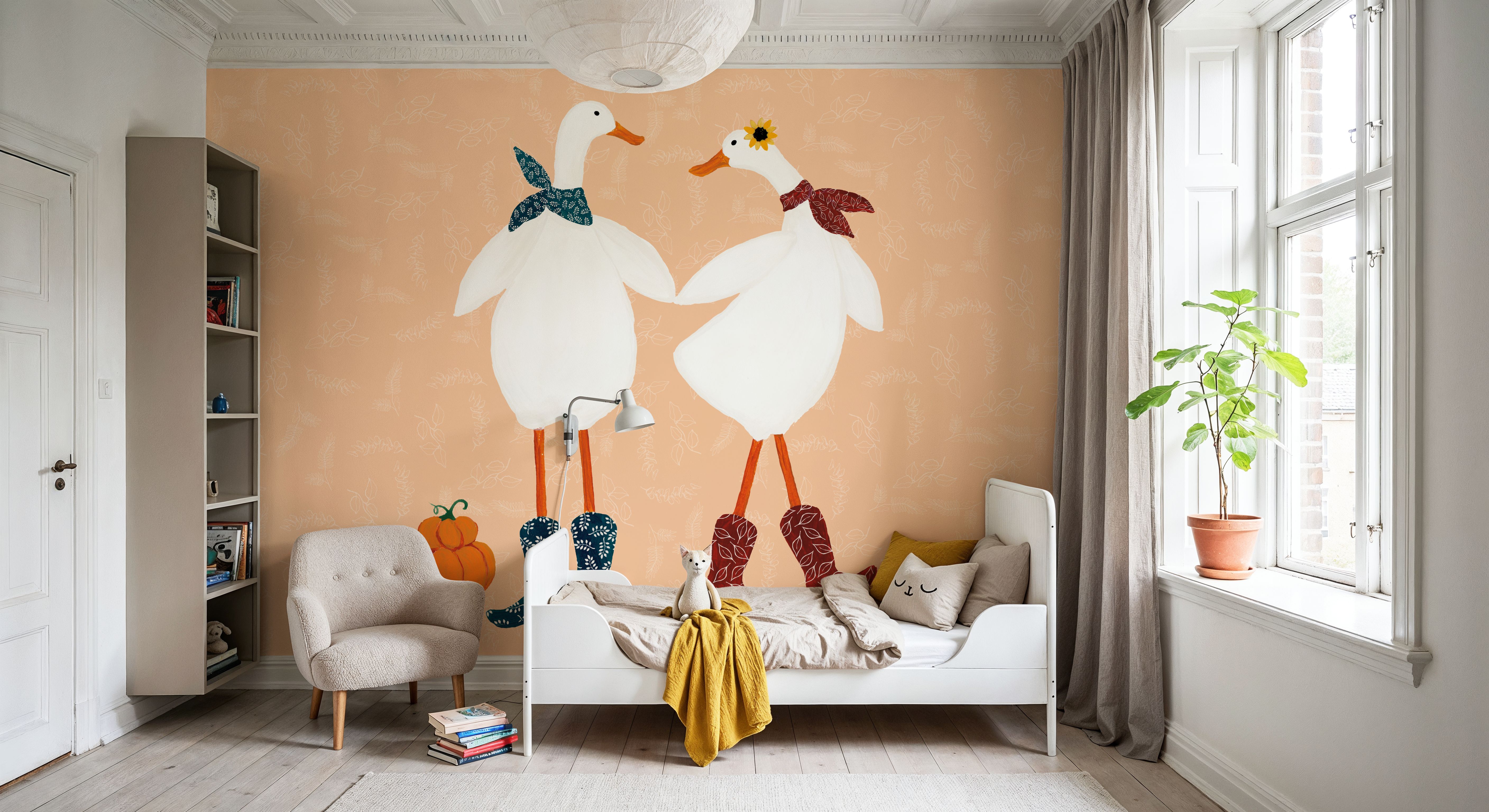 Ducks in the Pumpkin Patch II, Tapeten