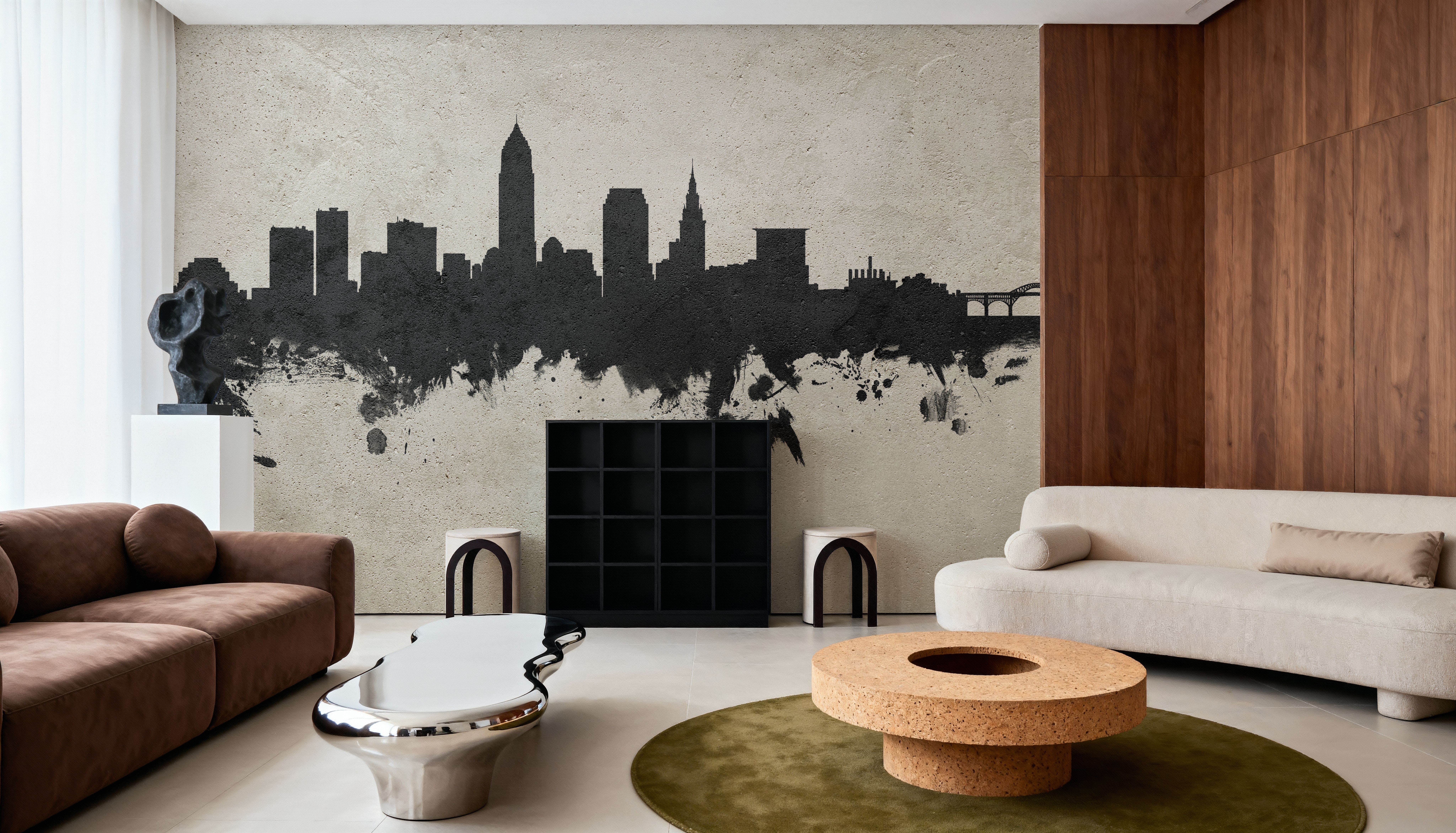 Cleveland Ohio Skyline Concrete
