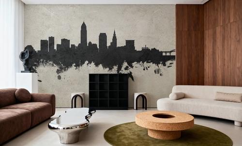 Cleveland Ohio Skyline Concrete