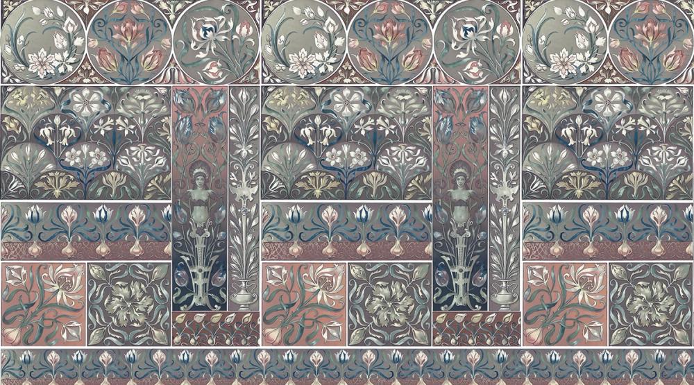 Art Deco Floral Wall