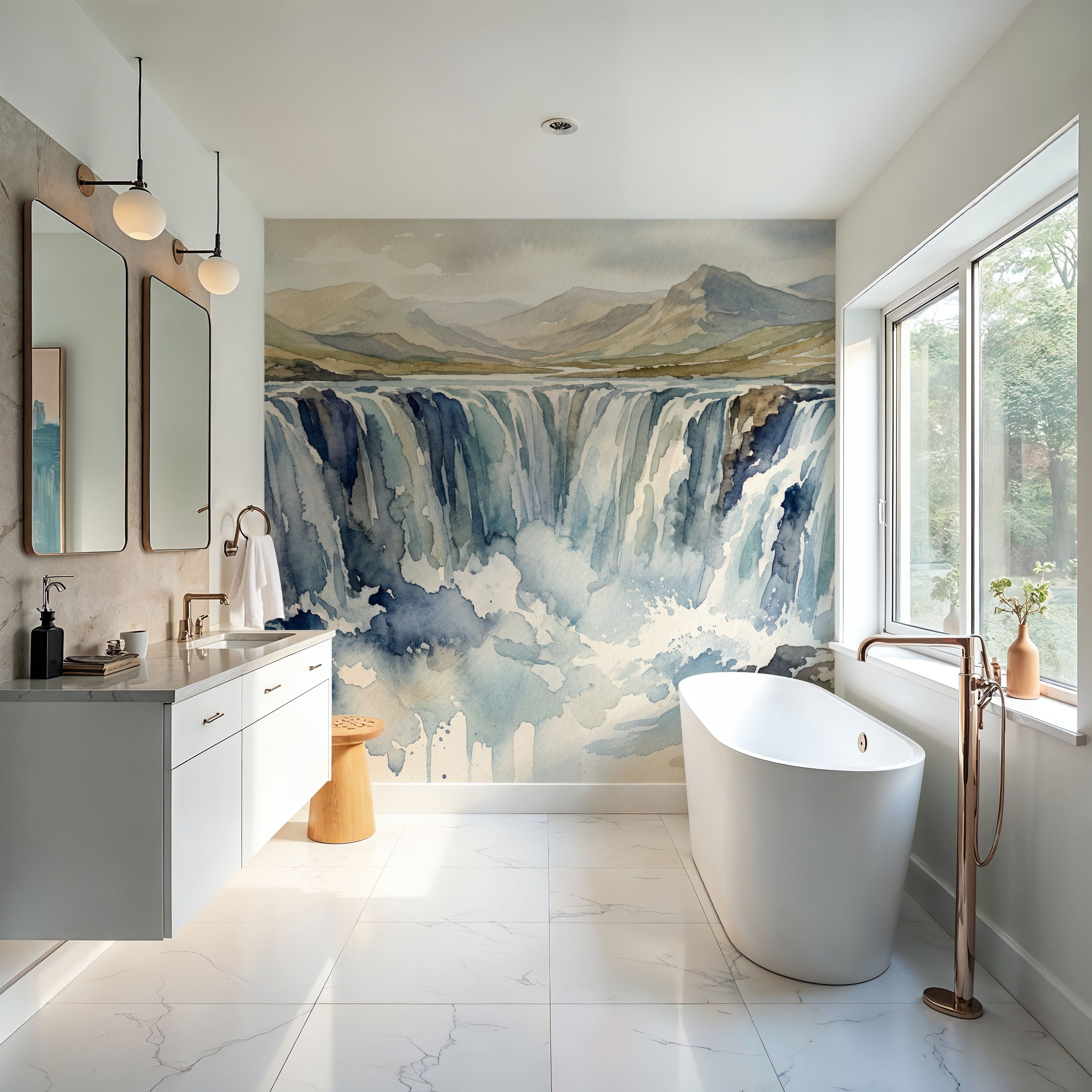 Cascade - Watercolor Landscapes Series