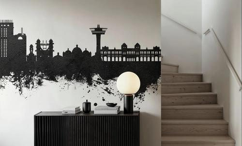 Chattogram Bangladesh Skyline Black & White