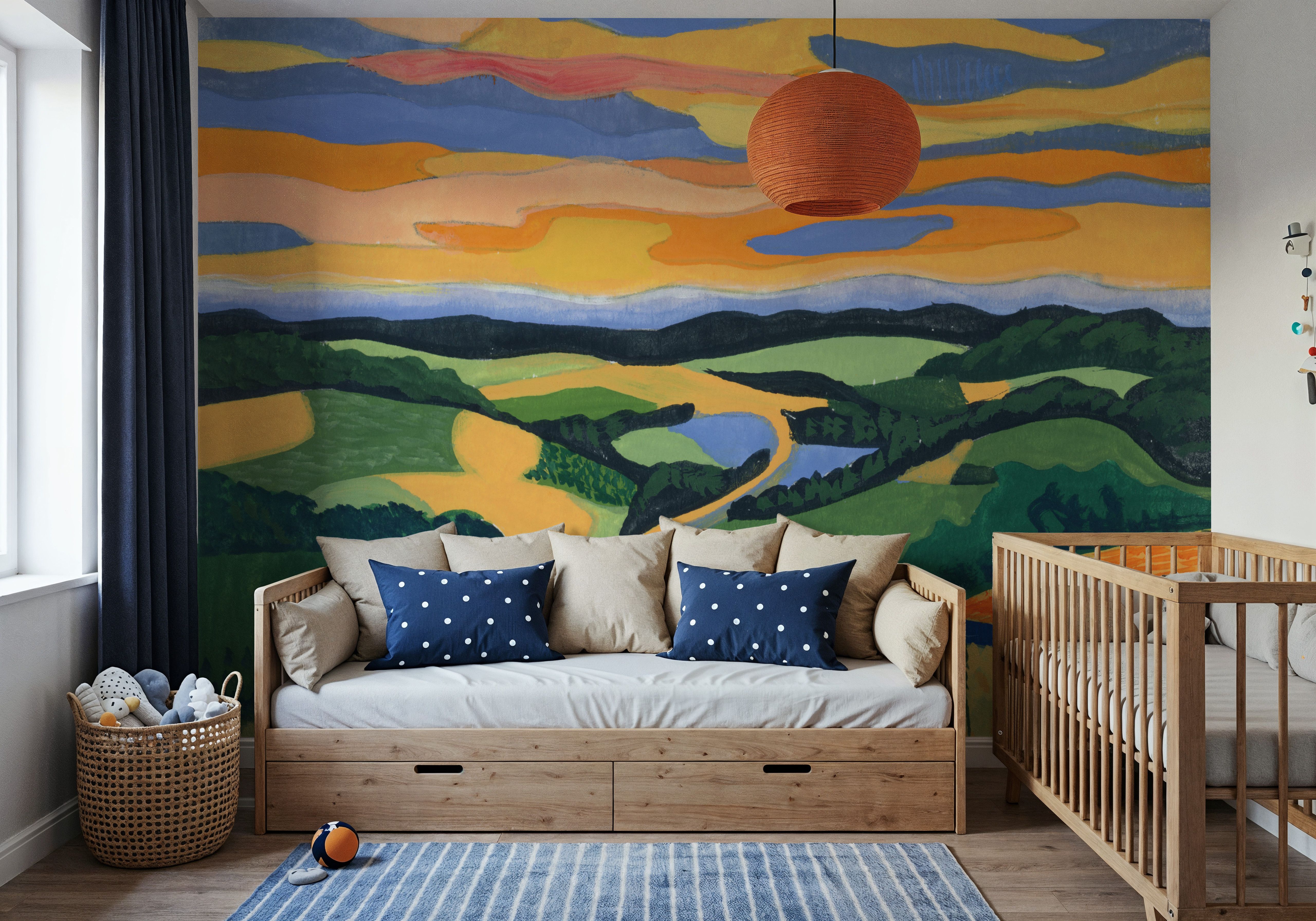 Sunset Over Rolling Hills