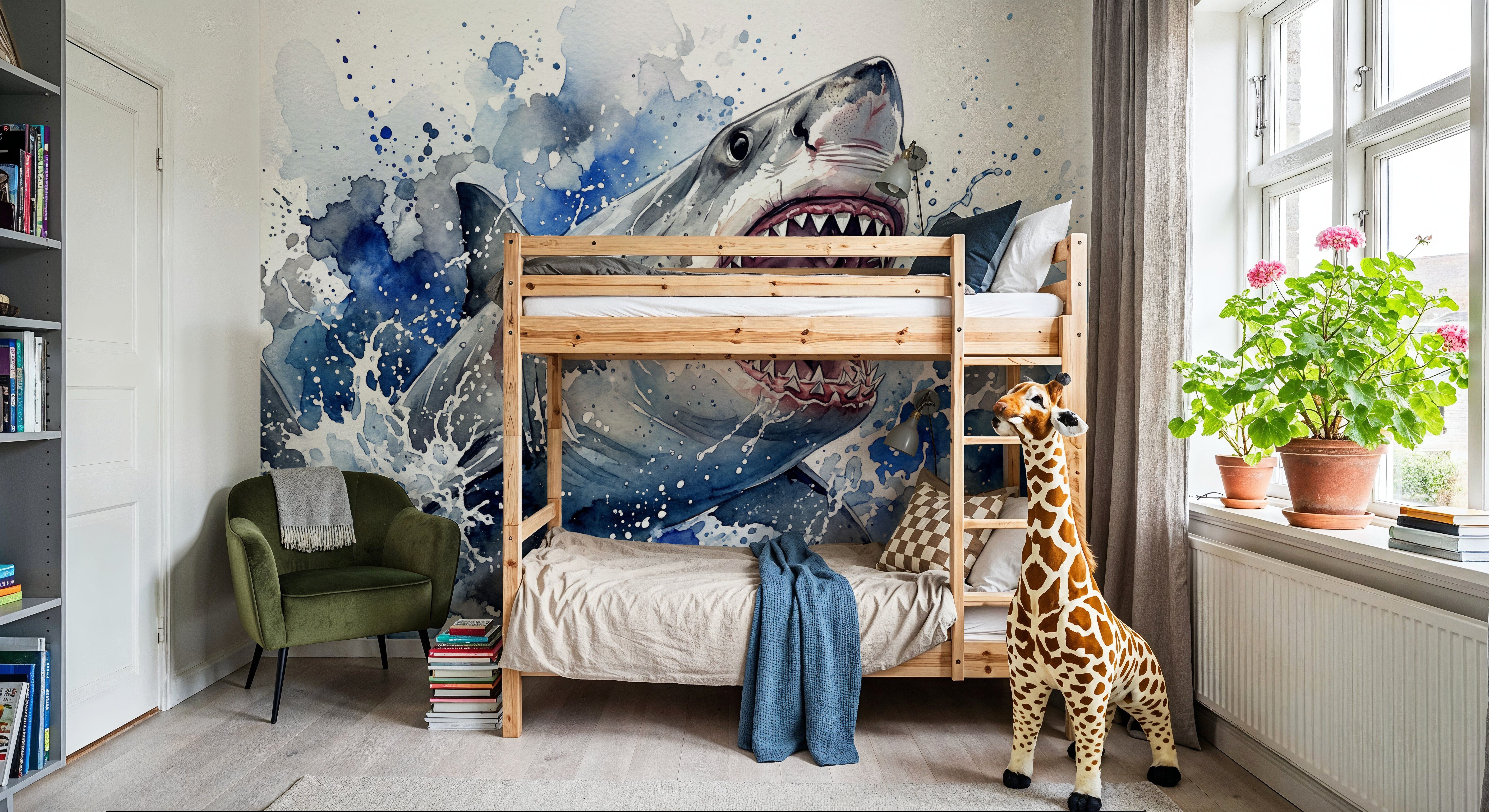 White Shark - Watercolor Predators Series, Tapetes