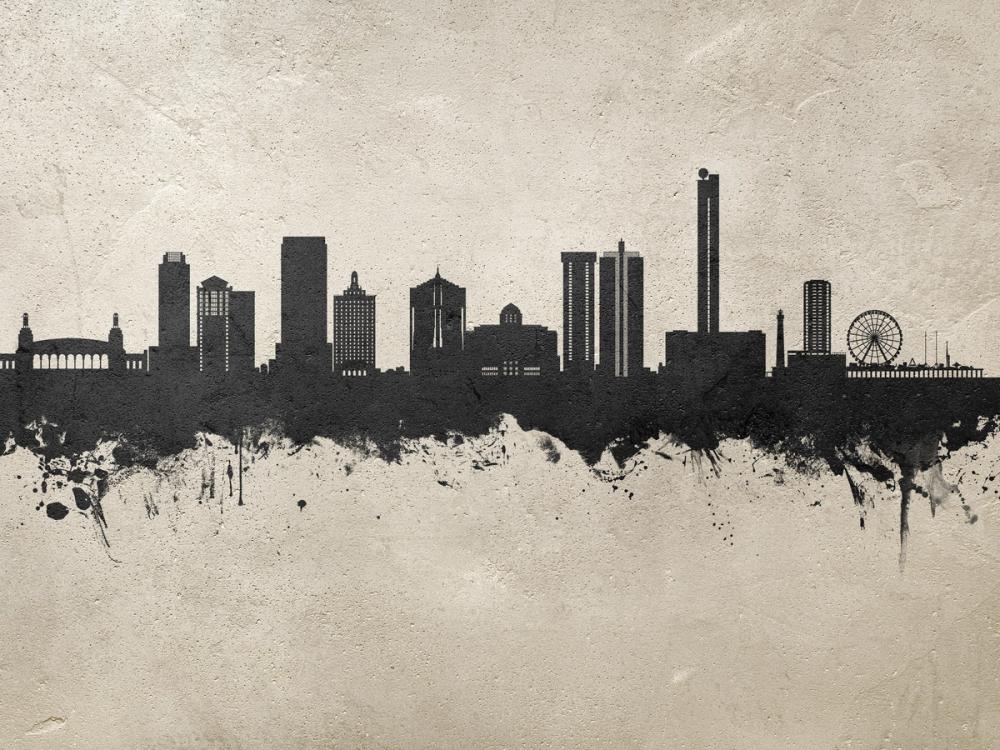 Atlantic City New Jersey Skyline Concrete