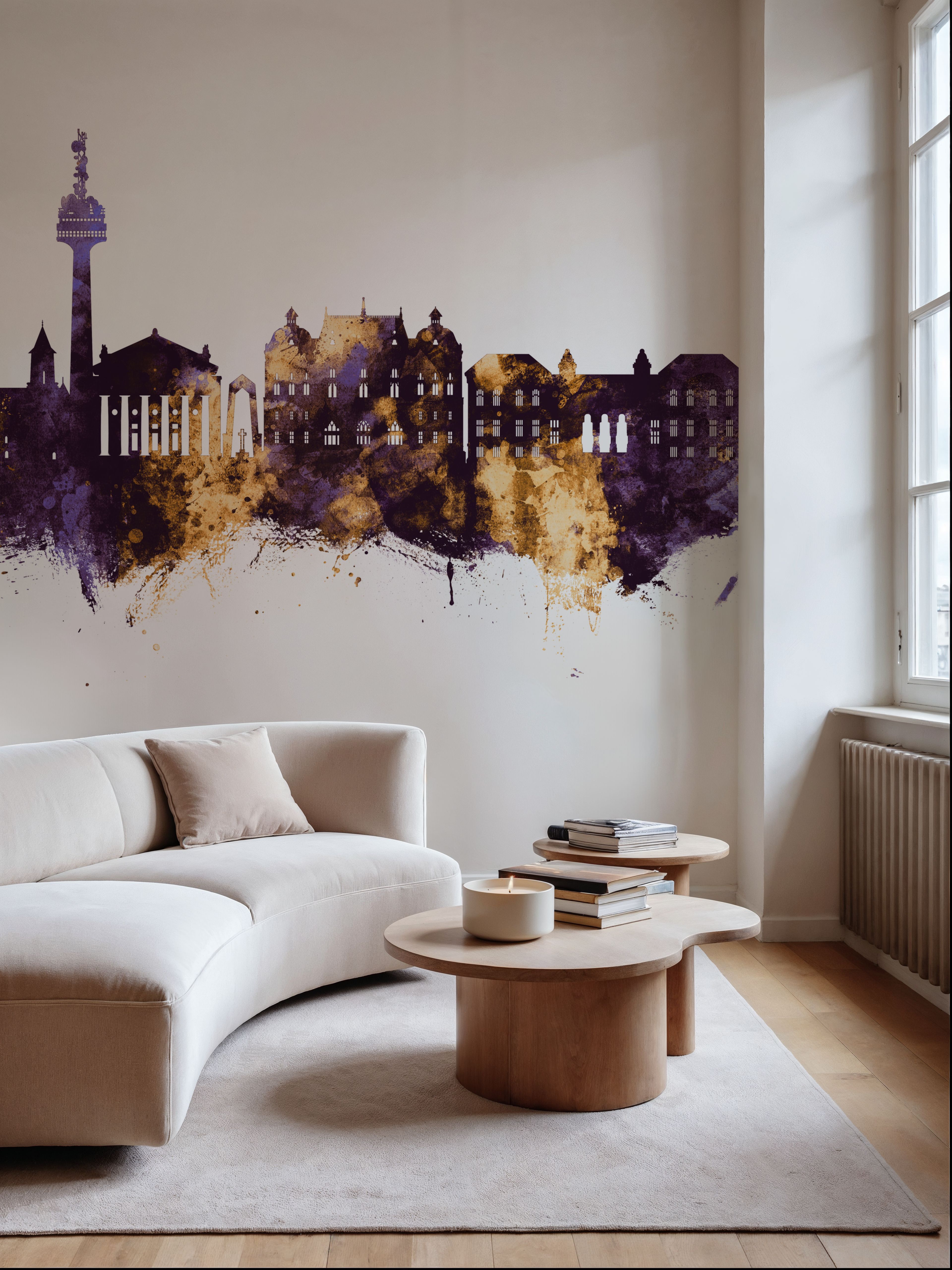 Galaţi Romania Skyline Purple & Gold