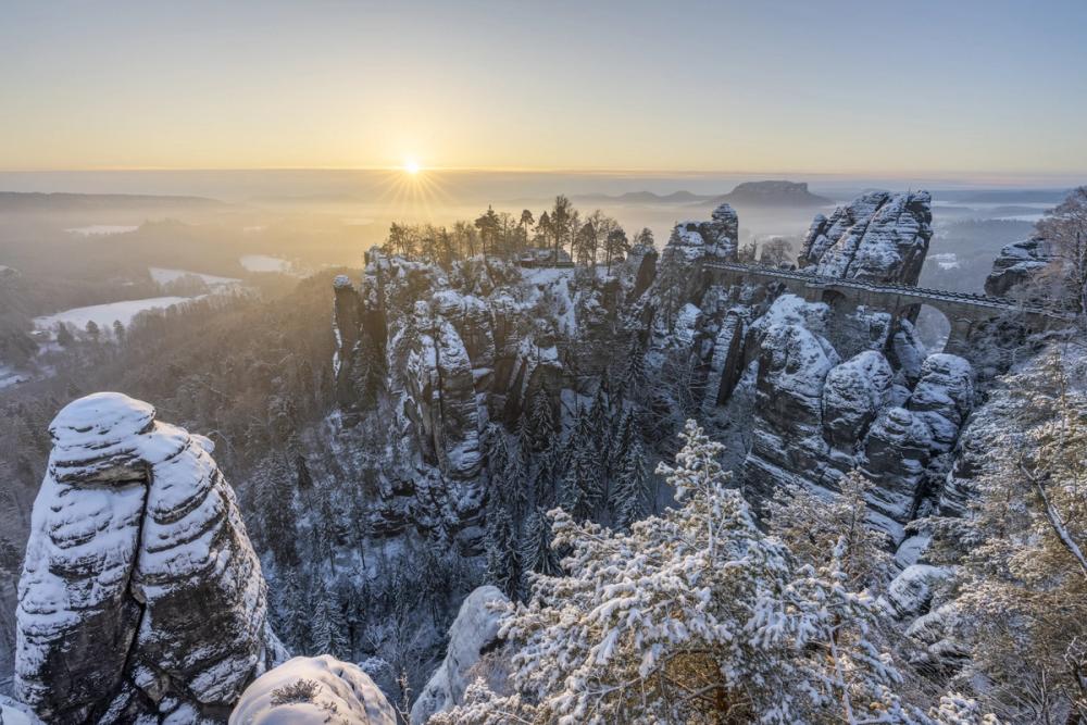 Bastei Bridge Sunset