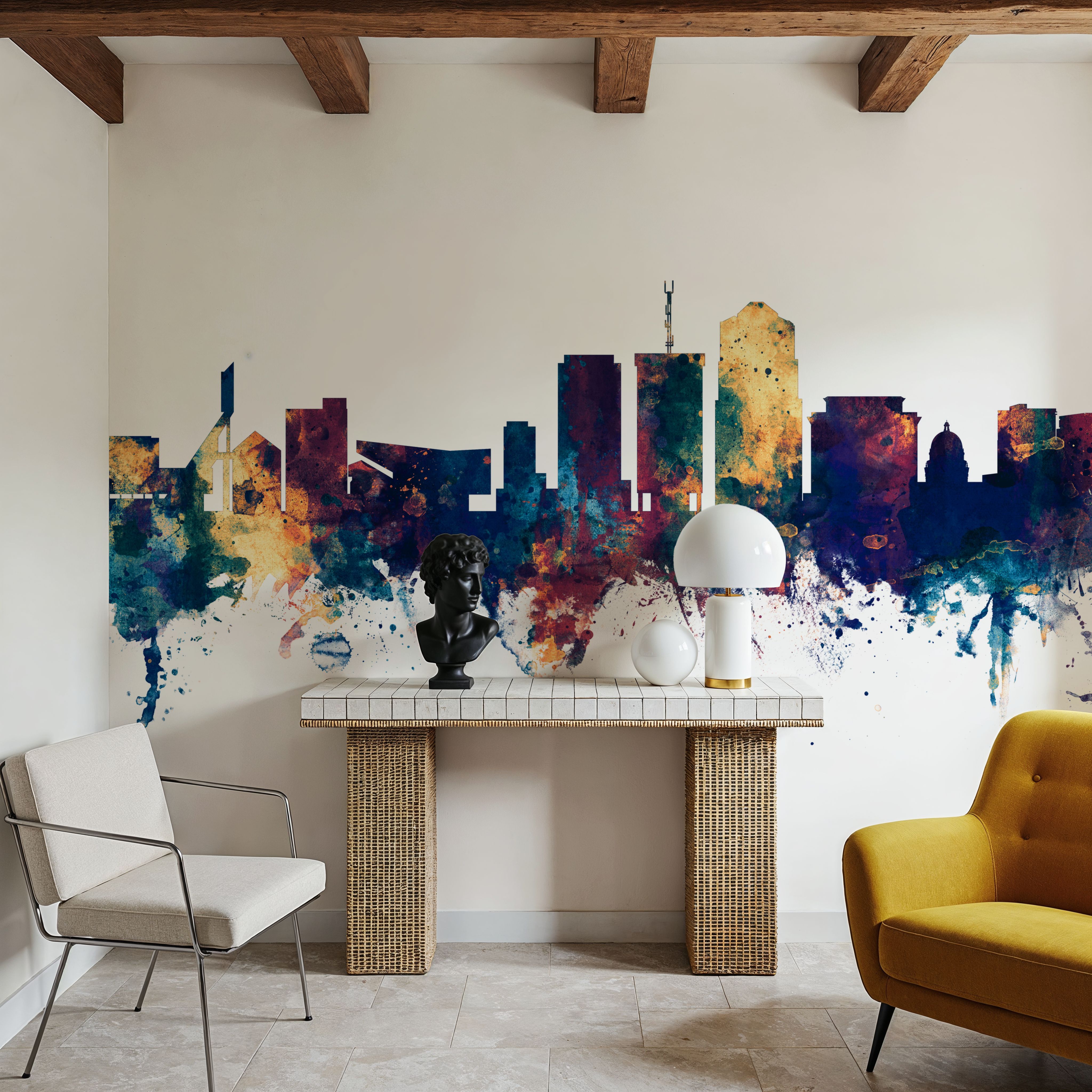 Tucson Arizona Skyline Blue & Bronze