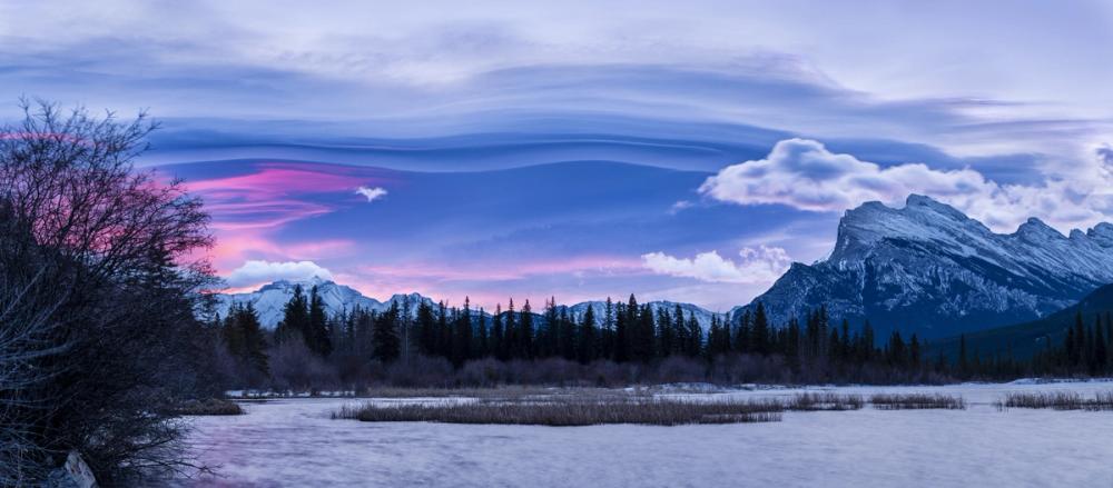 Mount Rundle Pink Sky
