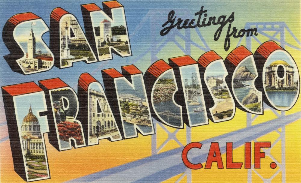 Greetings from San Francisco - Screenprint Postcard