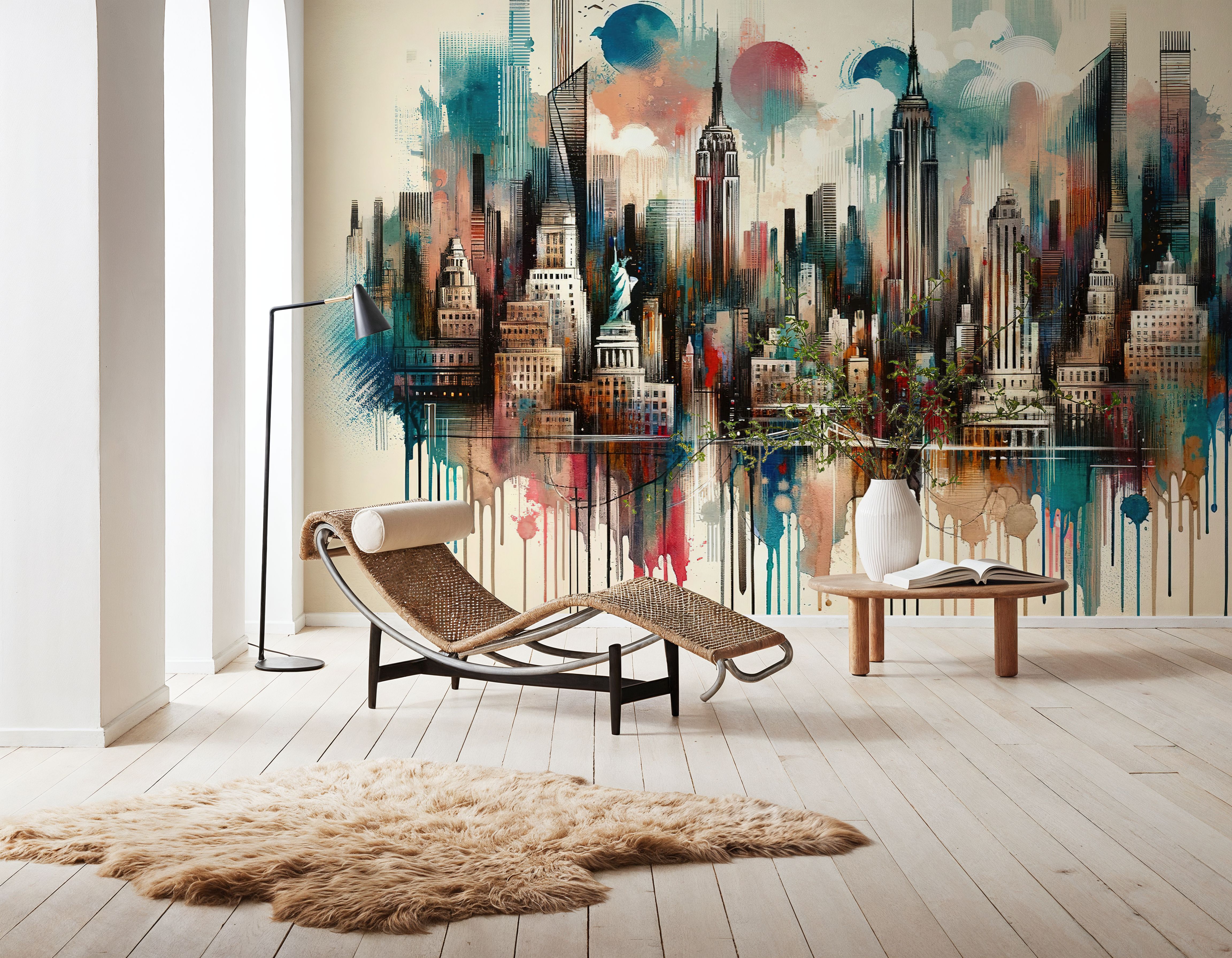 Watercolor New York Skyline