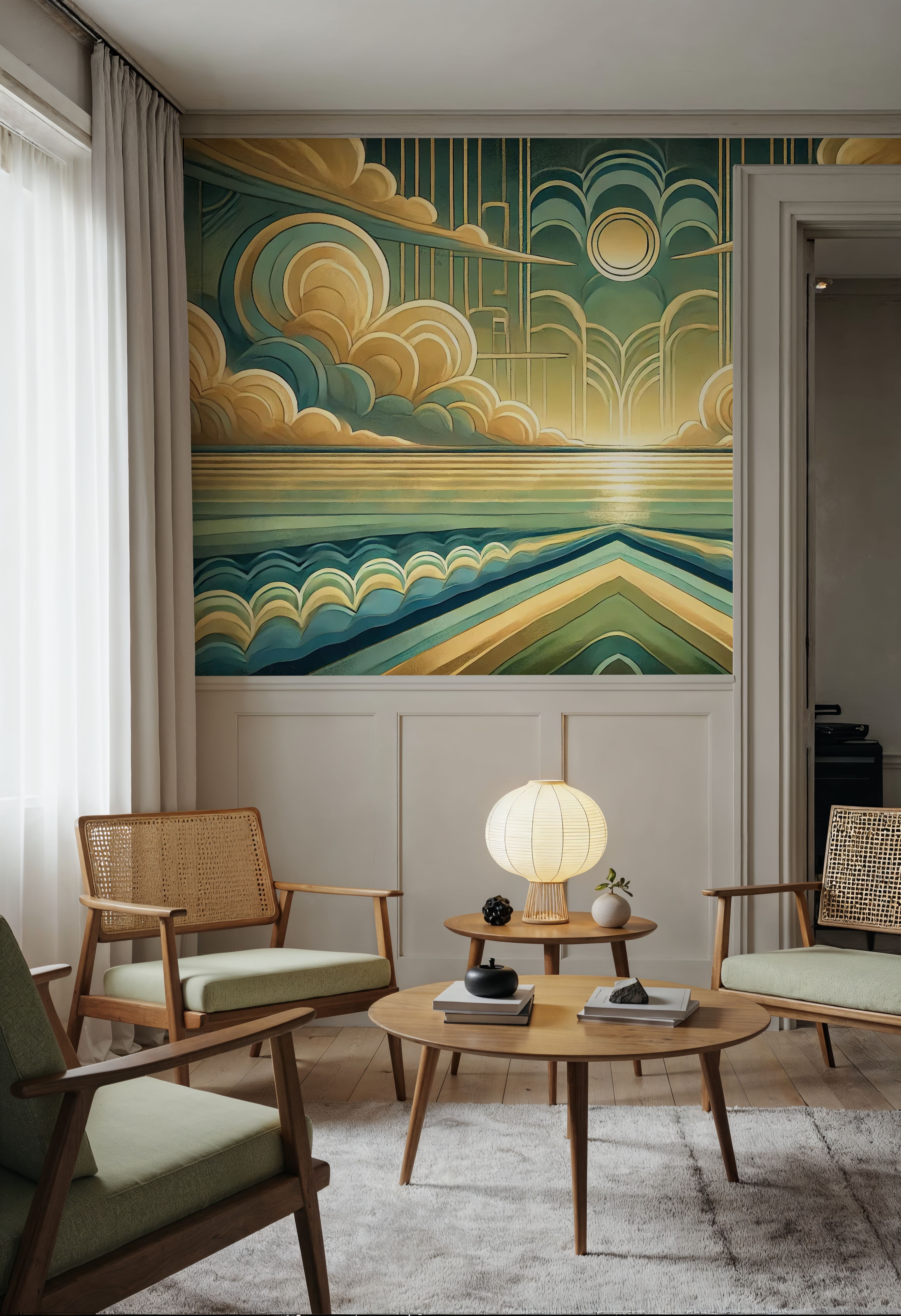 Elegant Sunburst in Art Deco