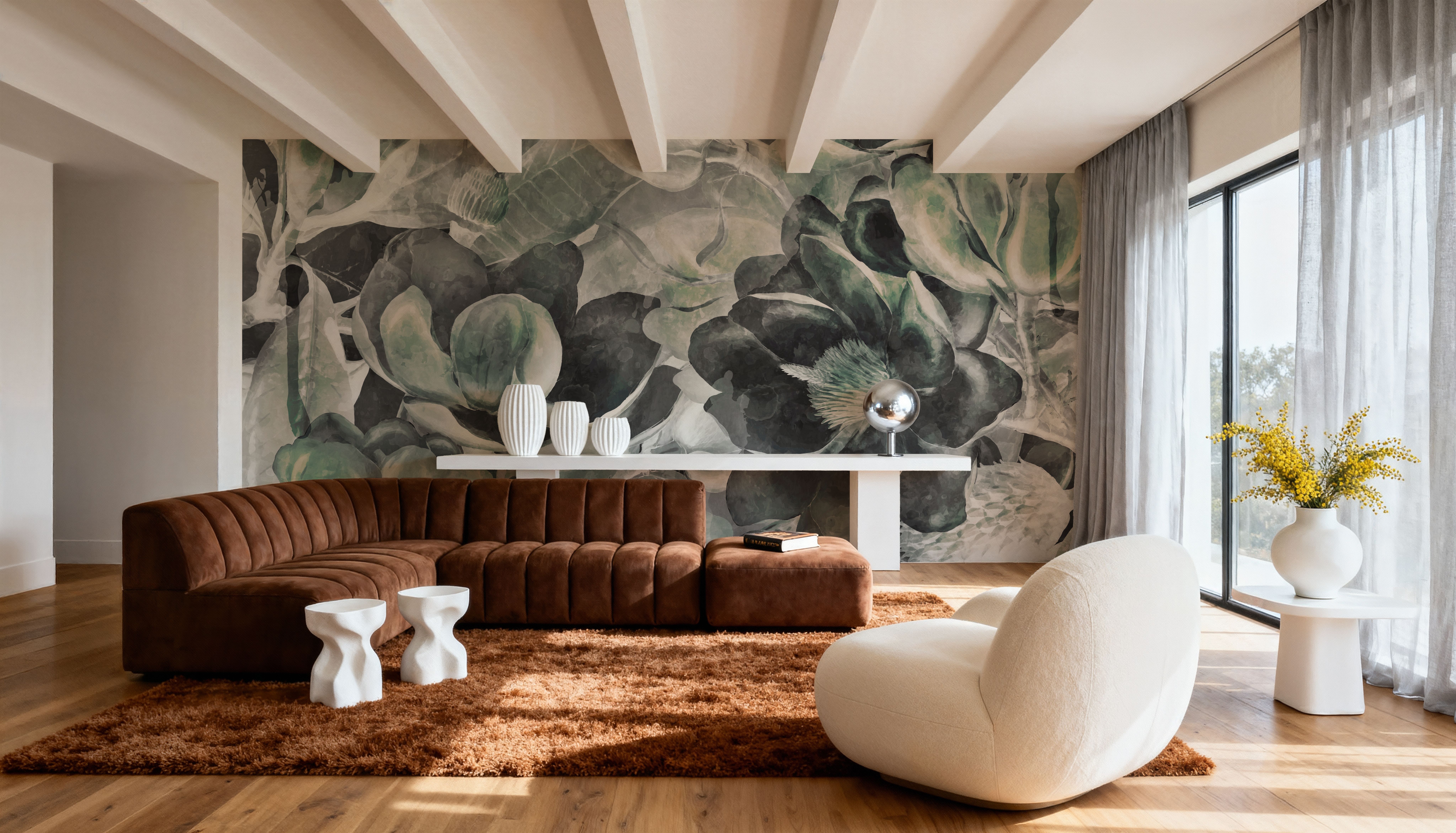 Magnolia art, Behang